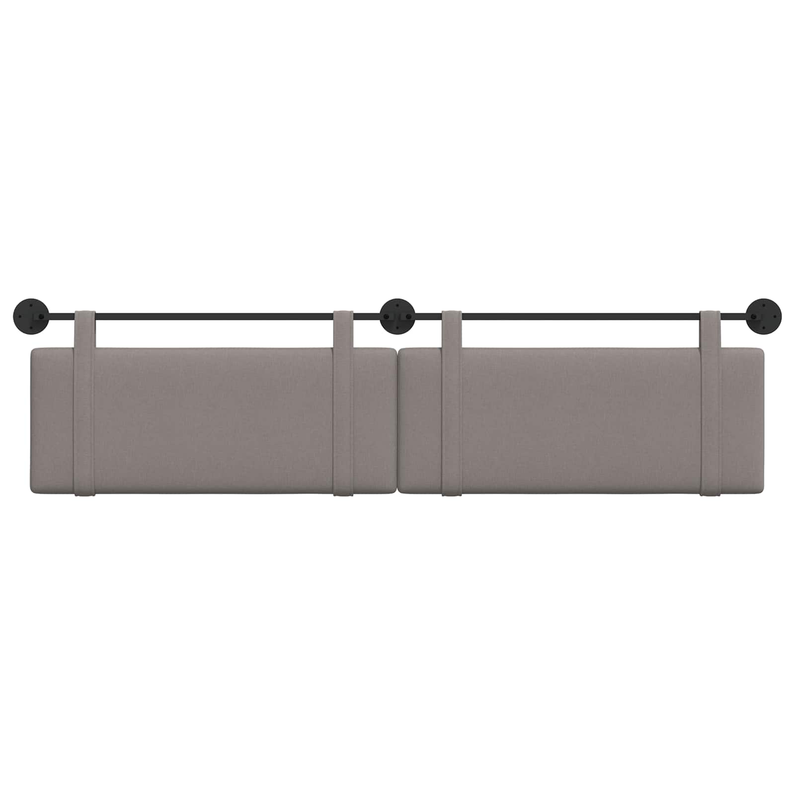 Viseće uzglavlje kreveta Sivo-smeđa Tkanina