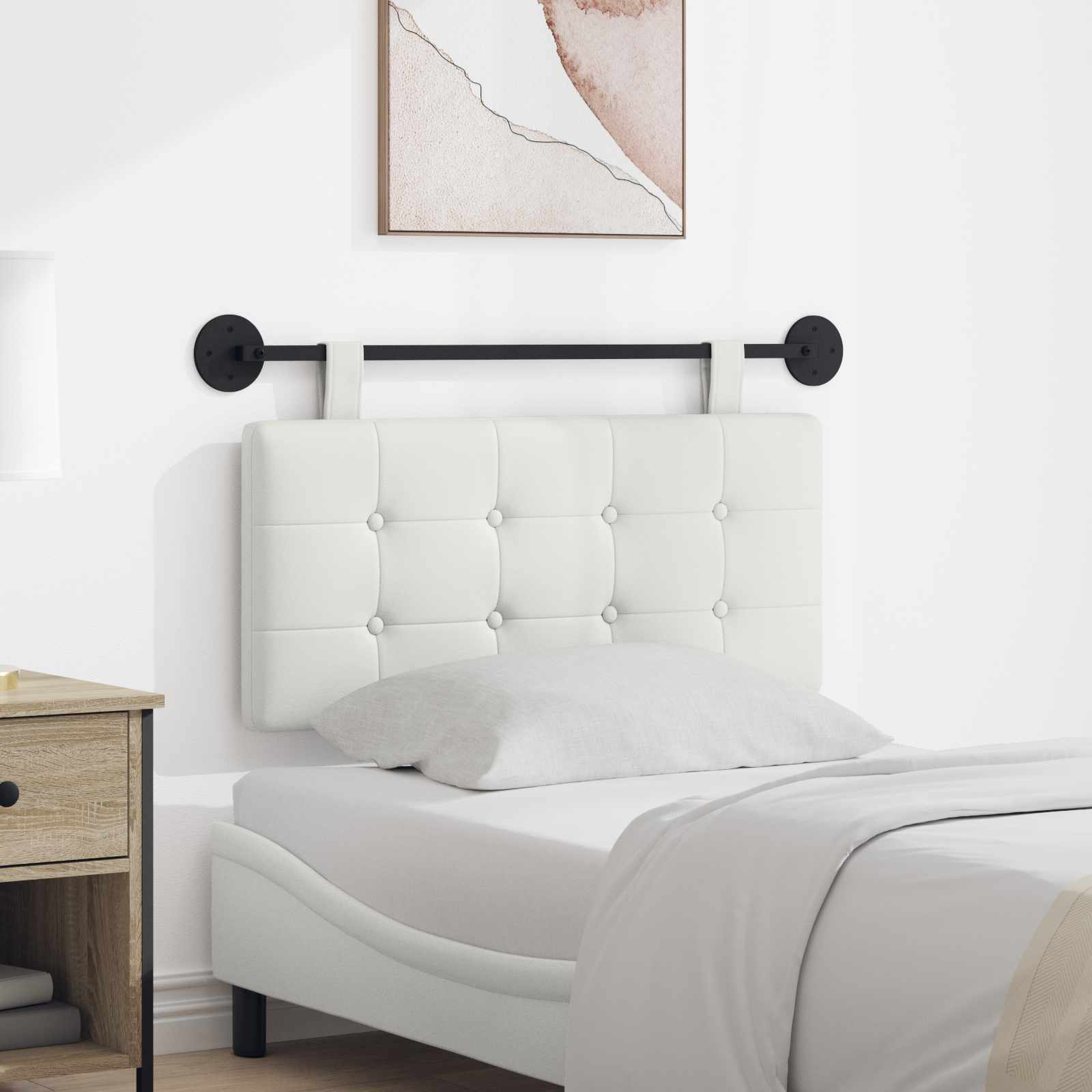 Viseće uzglavlje kreveta Bijeli Umjetna koža