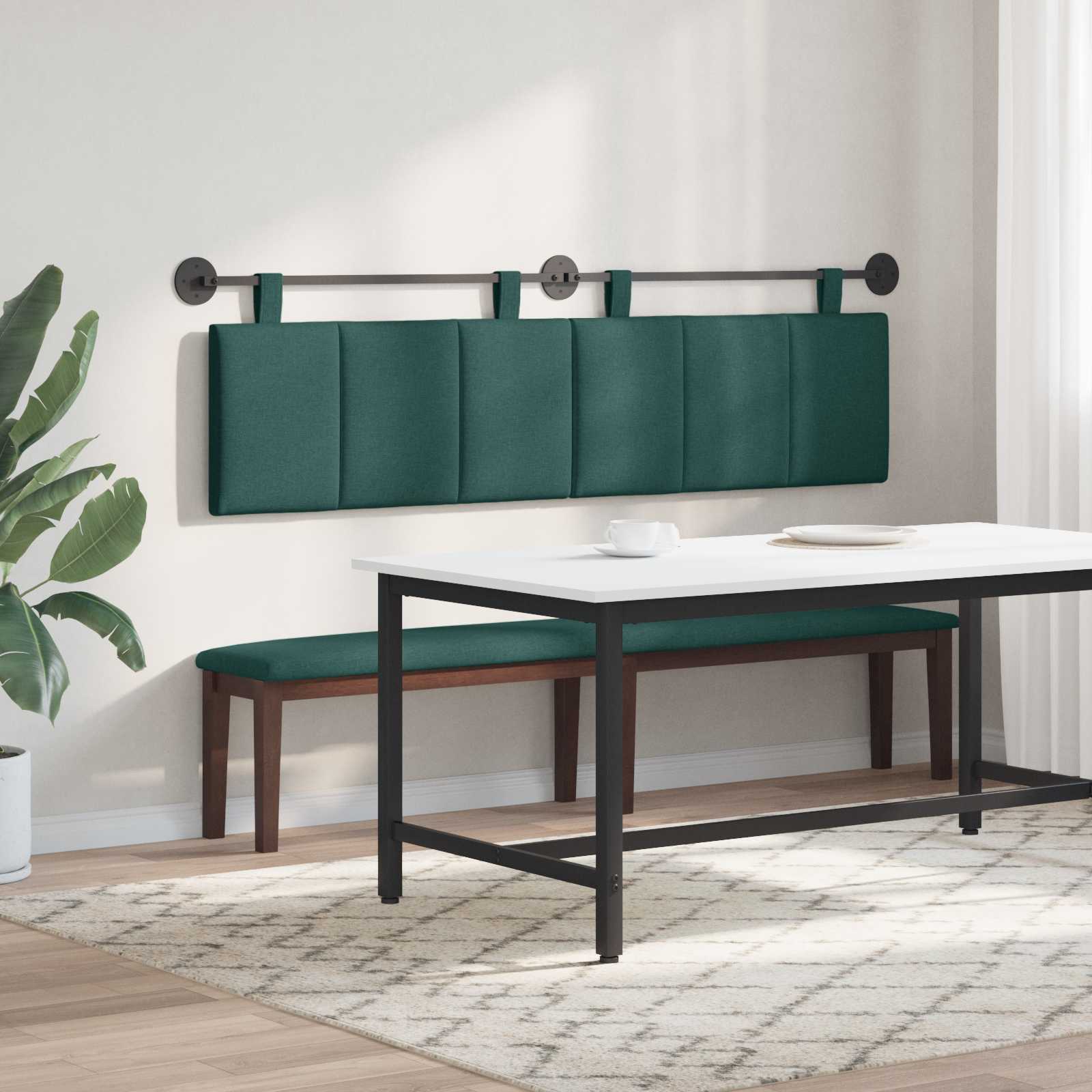 Viseće uzglavlje kreveta Tamnozelena Tkanina
