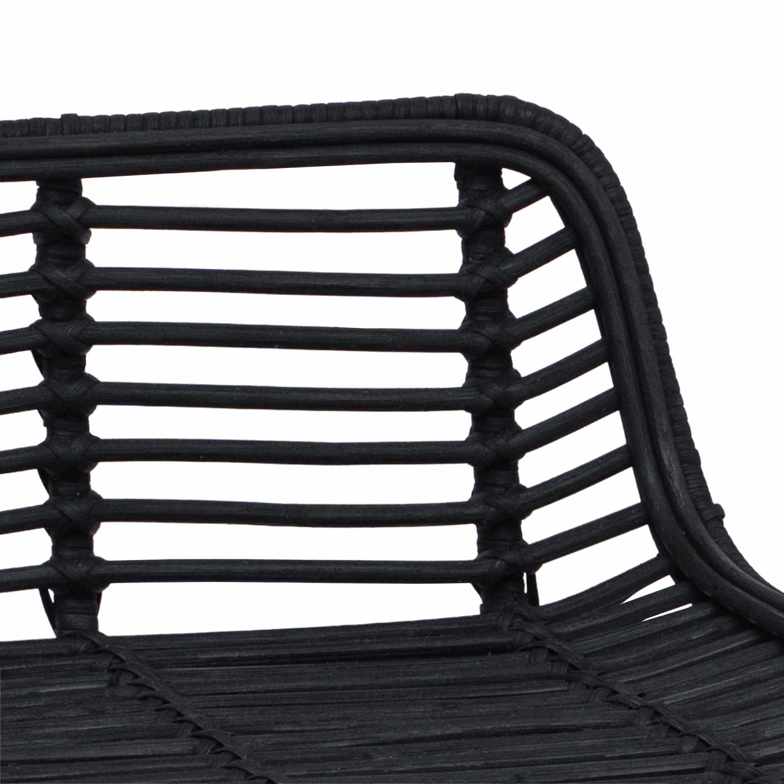 Barska stolica 2 pcs Crna 44 x 45 x 76 cm Ratan i Čelik