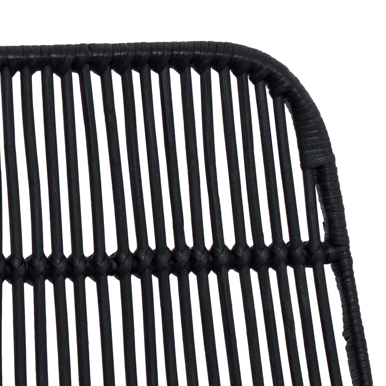 Barska stolica 2 pcs Crna 44 x 54 x 96 cm Ratan i Čelik