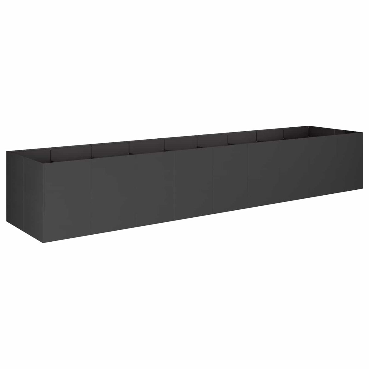 Vrtna saksija Crna 360 x 80 x 60 cm Čelična vrata