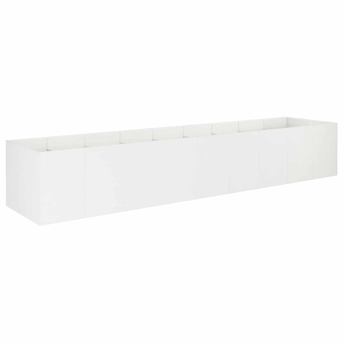 Vrtna saksija Bijela 360 x 80 x 60 cm Čelična vrata