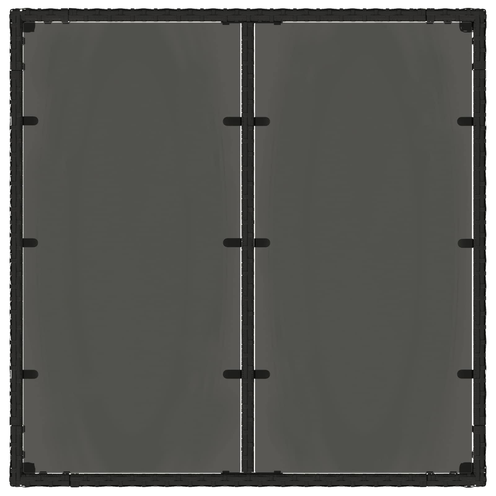 Vanjski set za objedovanje 5 pcs Crna 90 x 90 x 75 cm poliratan
