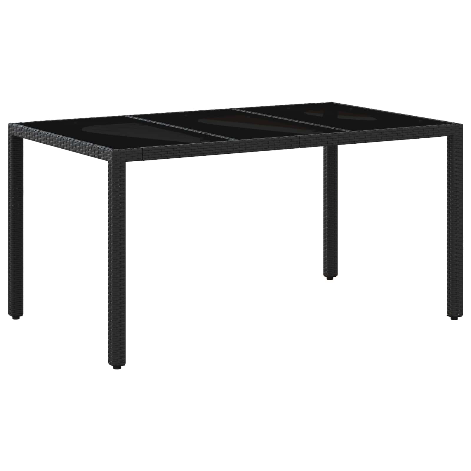 Vanjski set za objedovanje 7 pcs Crna i krem-bijela