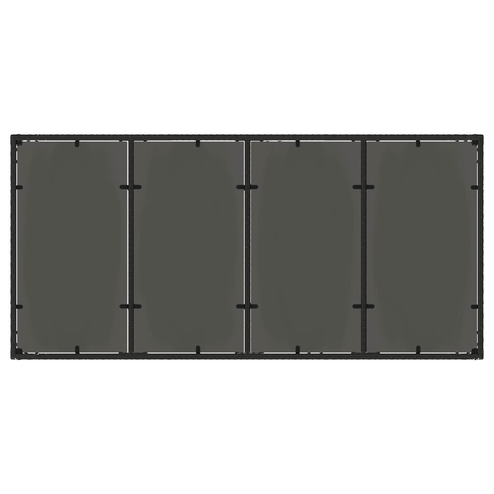 Vanjski set za objedovanje 7 pcs Crna i krem-bijela