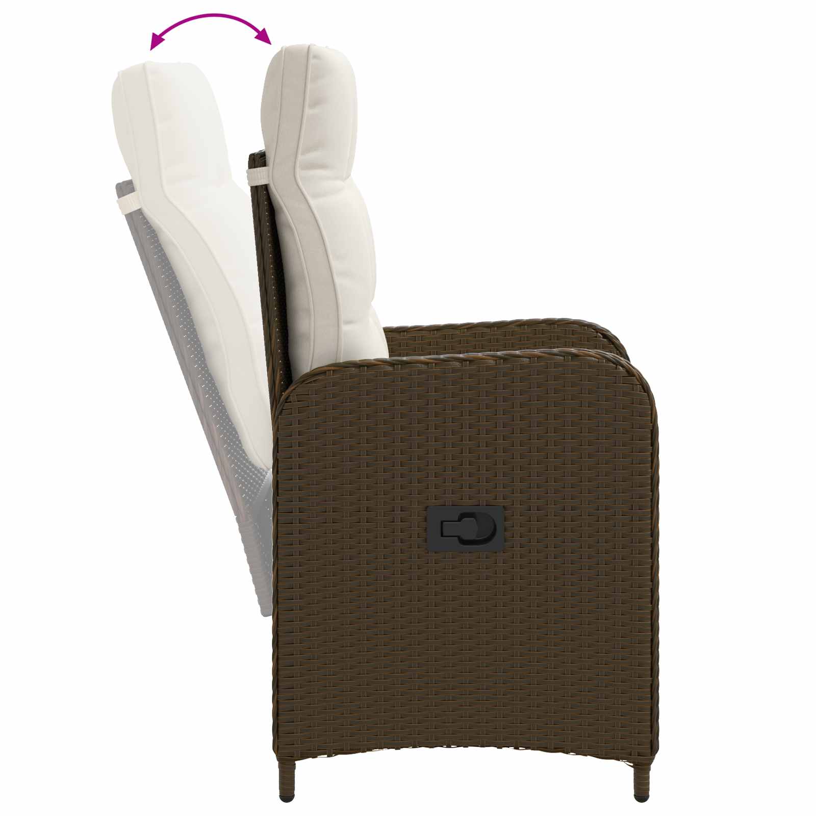 Vanjski set za objedovanje 3 pcs Smeđa i krem bijela