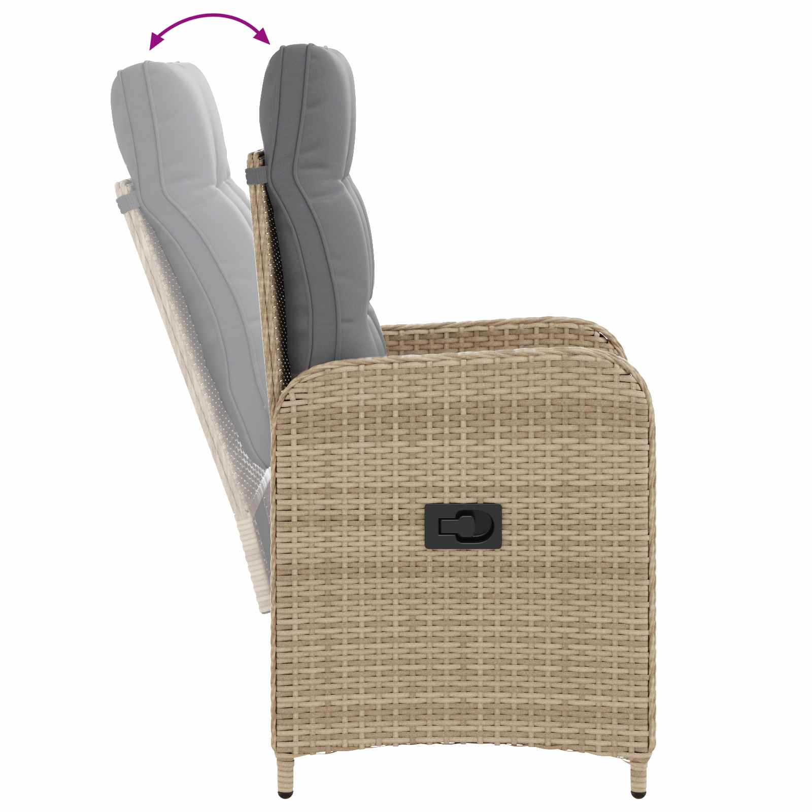 Vanjski set za objedovanje 3 pcs Bež i svijetlo siva