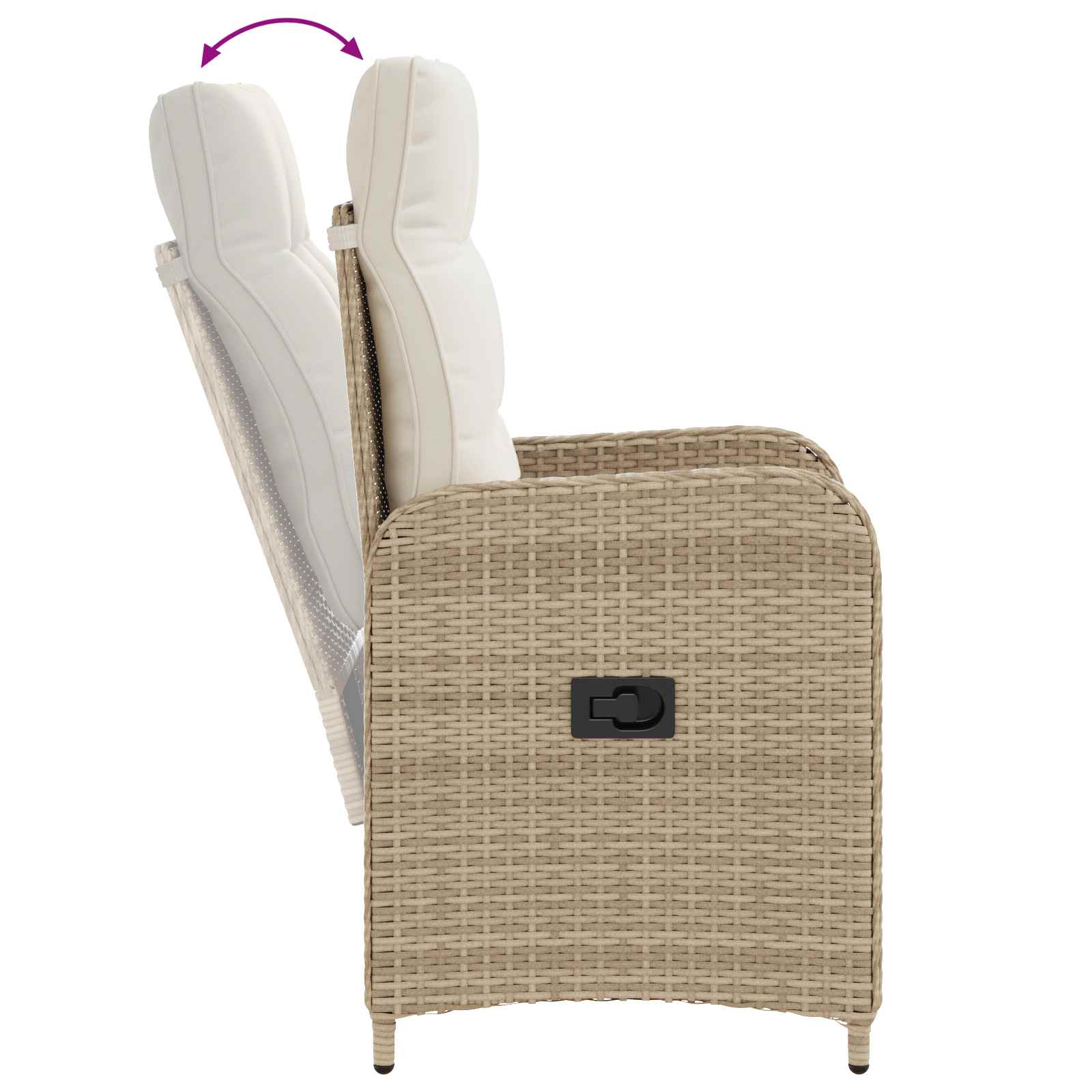 Vanjski set za objedovanje 9 pcs Bež i krem bijela