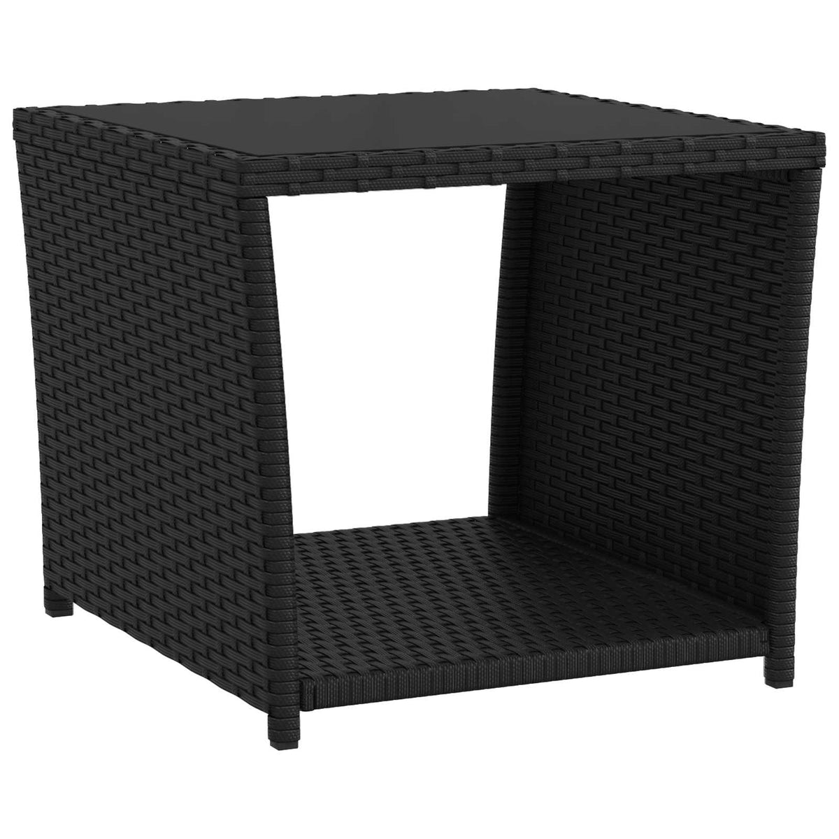 Set lounge namještaja za vrt 2 kom. Crna