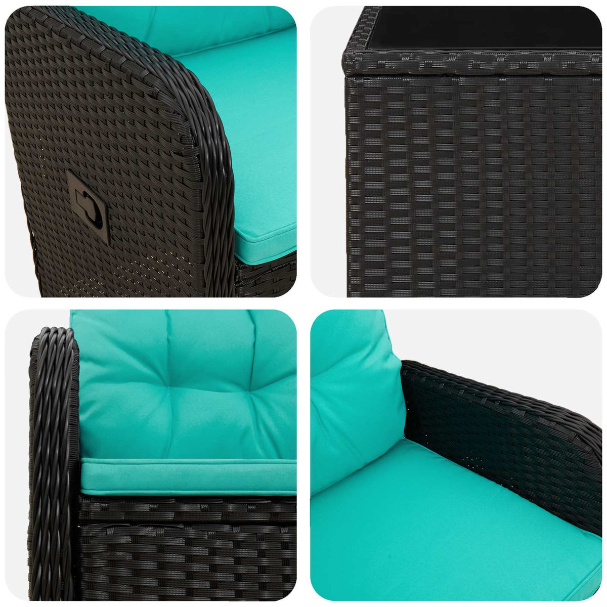 Set lounge namještaja za vrt 3 kom.