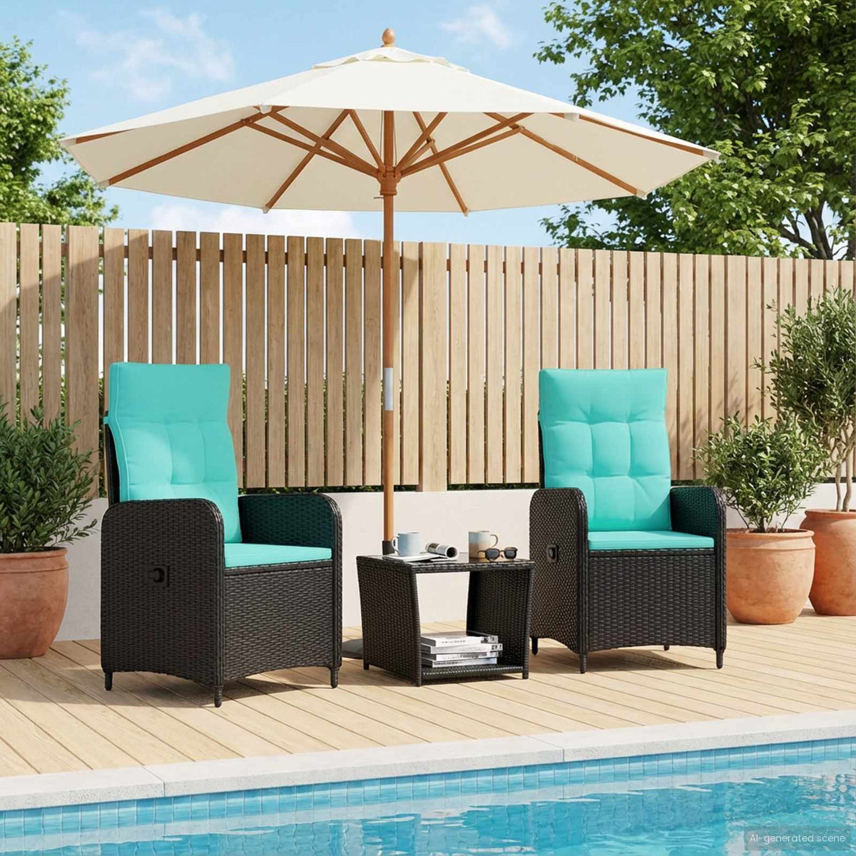 Set lounge namještaja za vrt 3 kom.