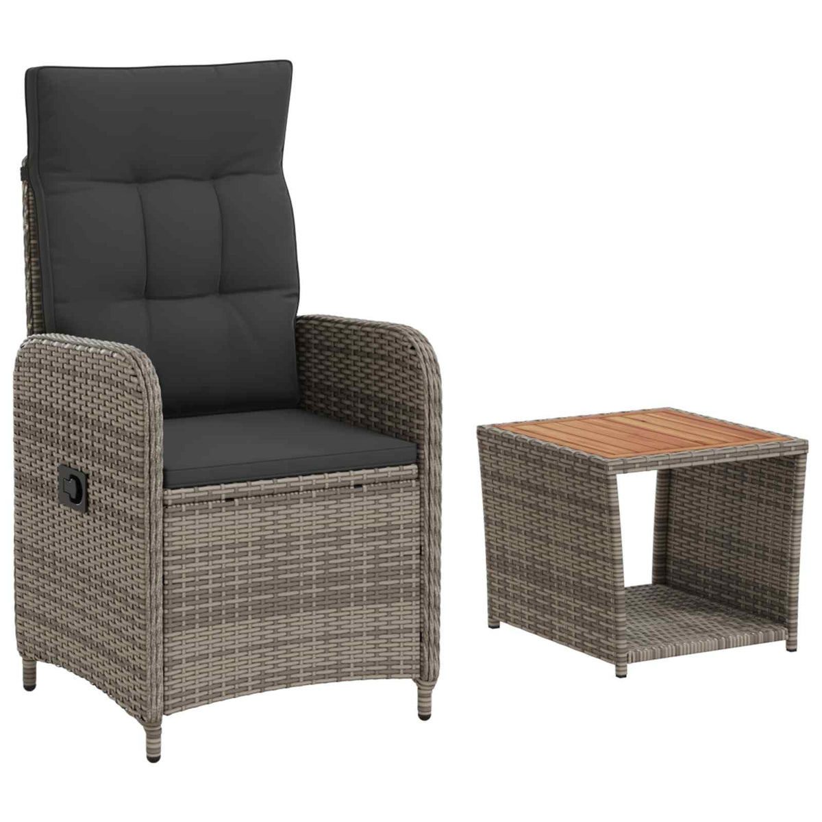 Set lounge namještaja za vrt 2 kom. Svijetlo siva i tamno siva