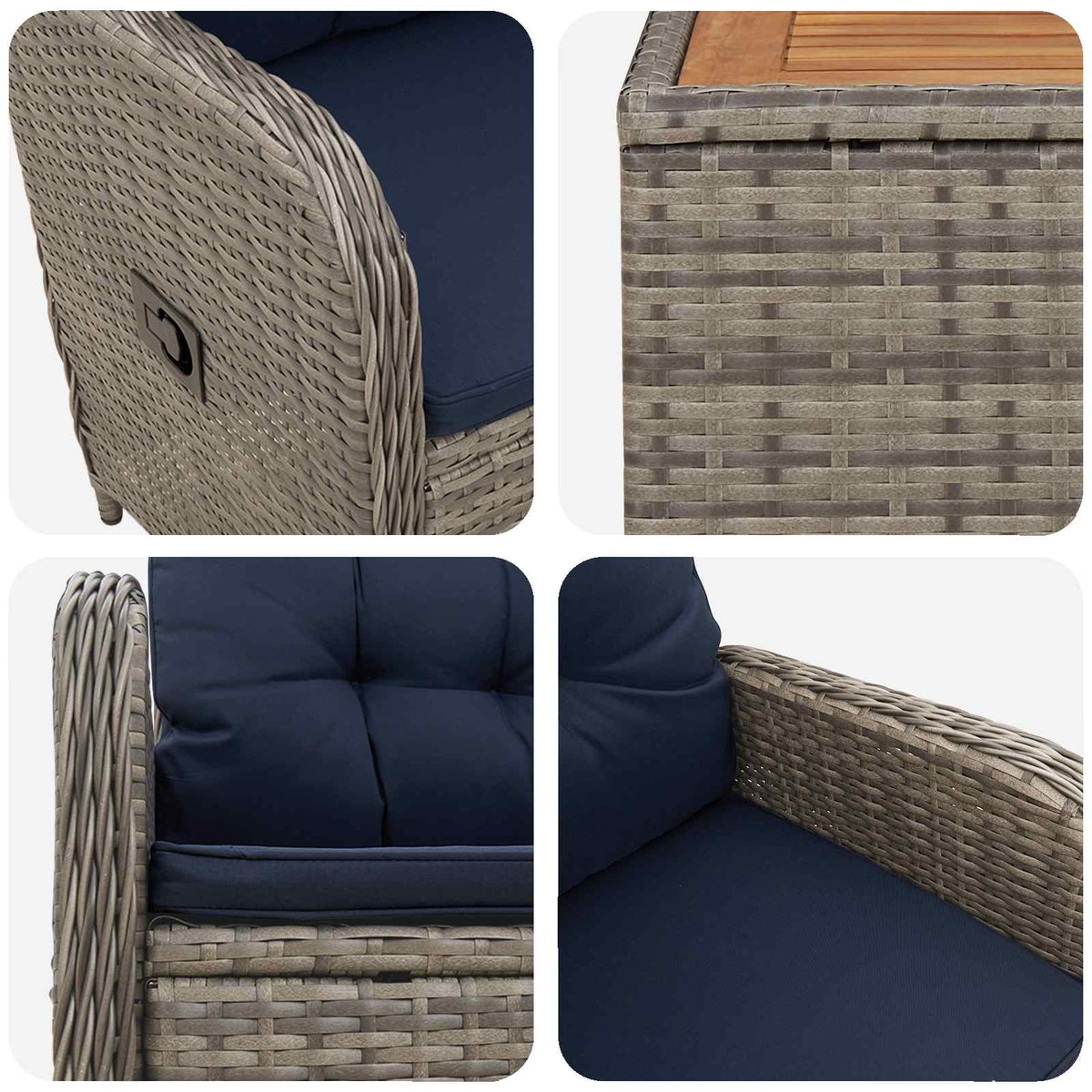 Set lounge namještaja za vrt 2 kom.