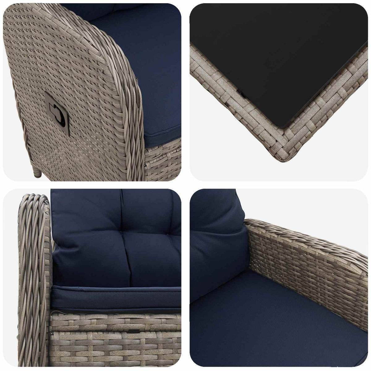 Set lounge namještaja za vrt 3 kom.