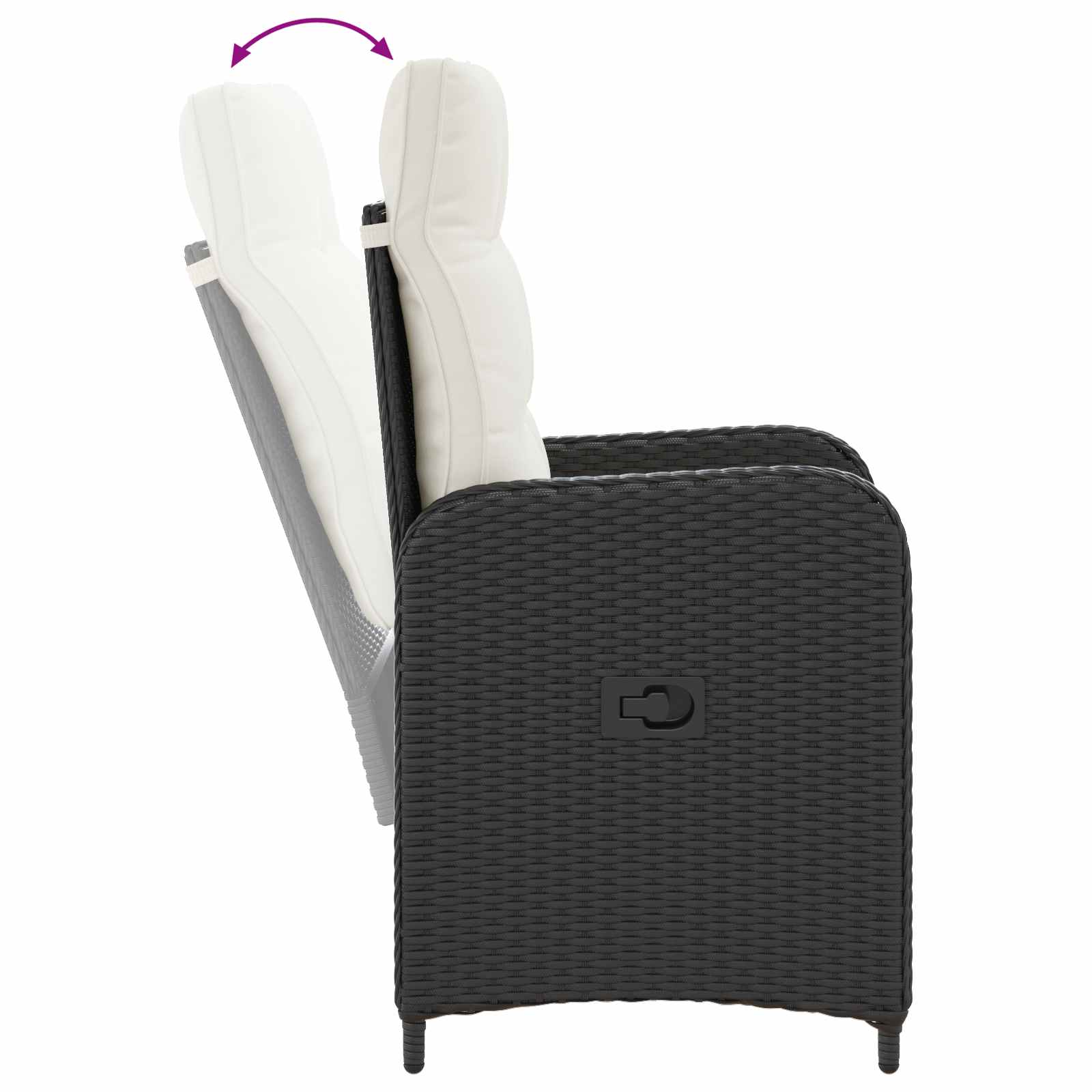 Vanjski set za objedovanje 5 pcs Crna i krem-bijela poliratan