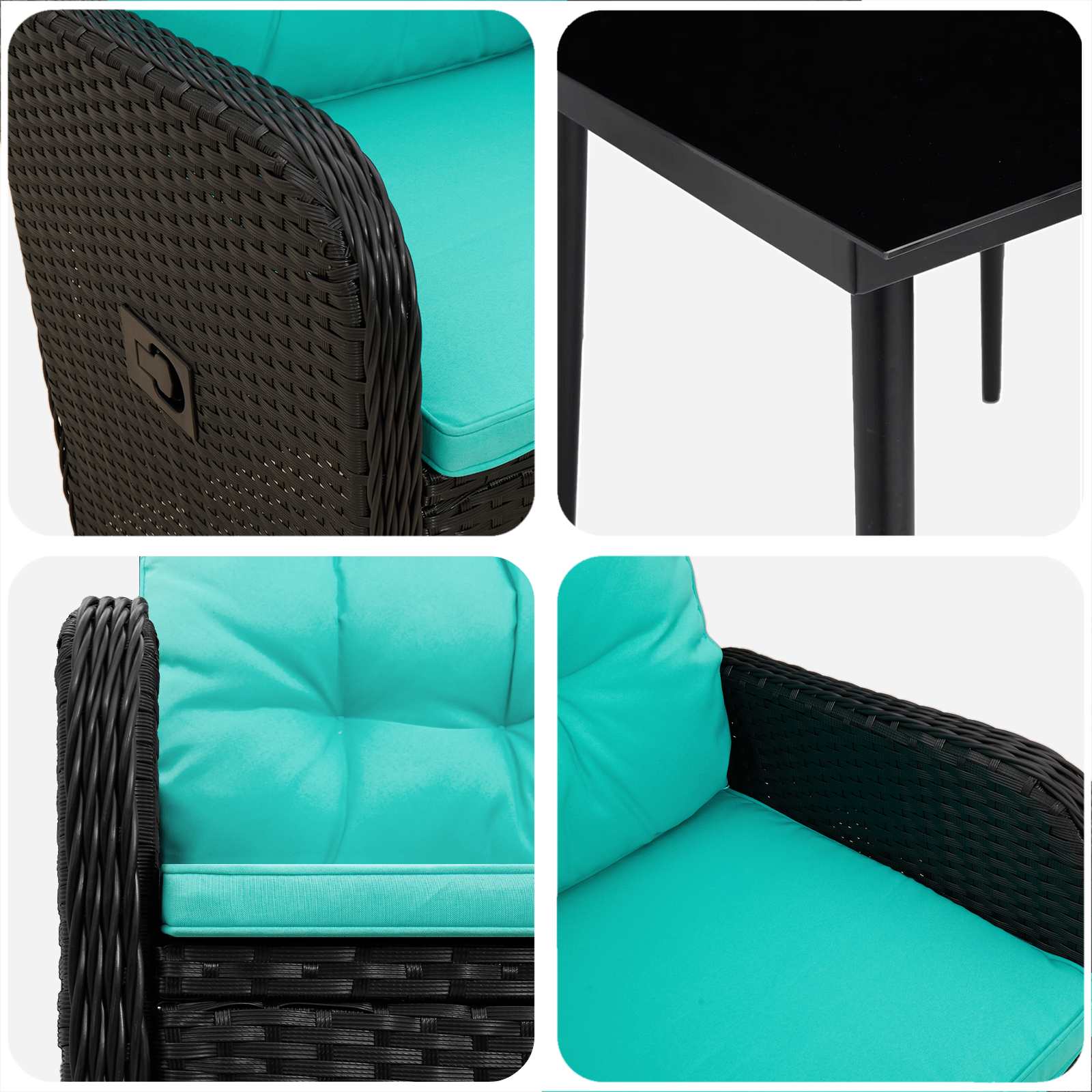 Set stolića za sofu s jastukom s jastukom 7 pcs