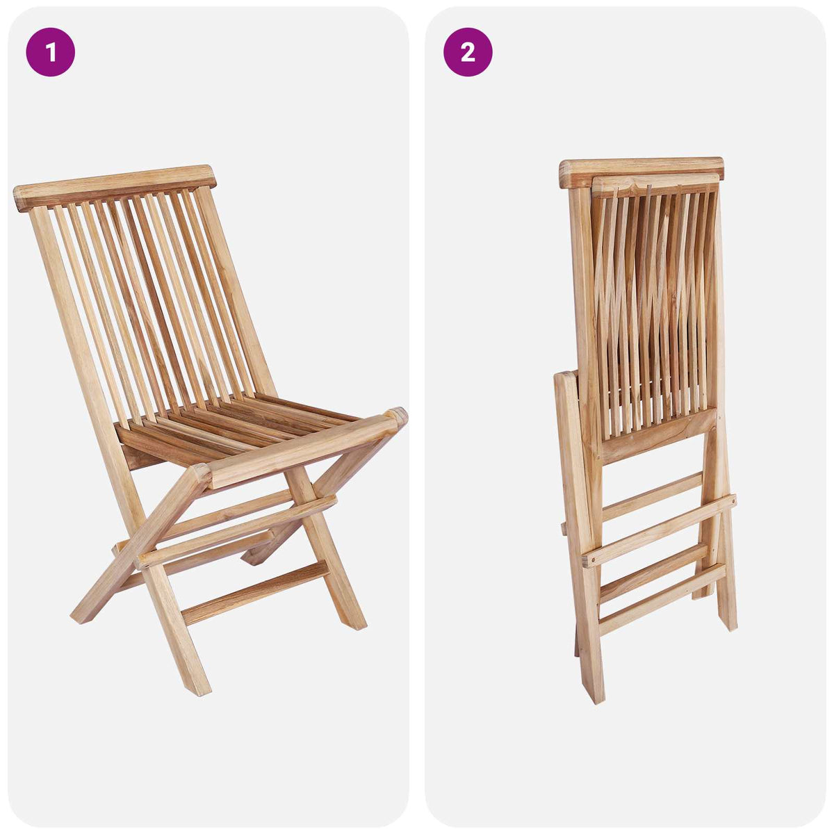 Set vrtnih namještaja 5 kom. Prirodna Čvrsto teak drvo