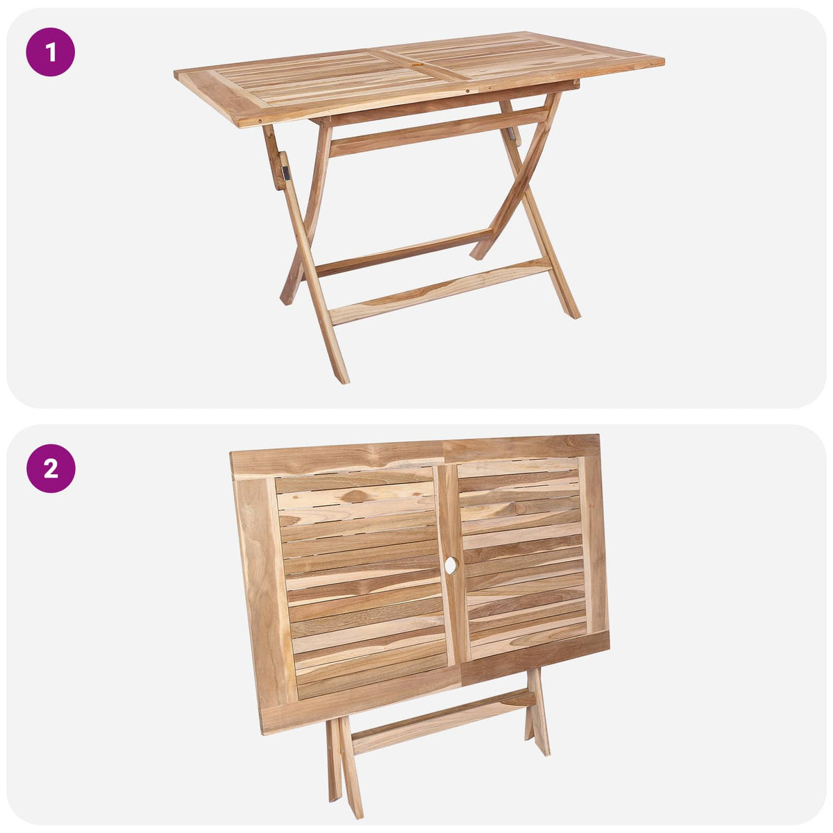 Set vrtnih namještaja 5 kom. Prirodna Čvrsto teak drvo