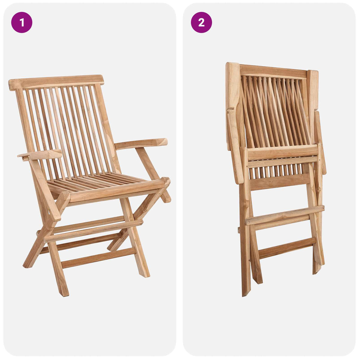 Set vrtnih namještaja 5 kom. Prirodna Čvrsto teak drvo