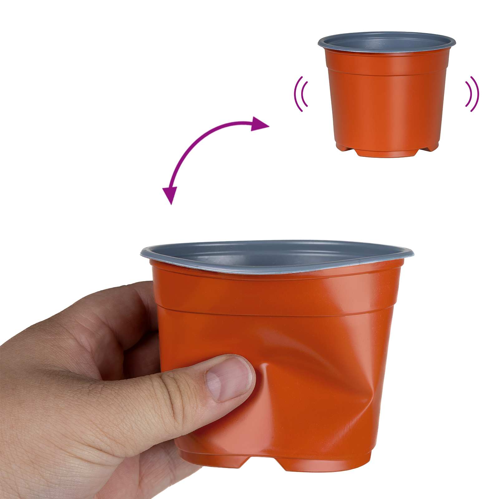 Okrugla saksija za cveće 50 pcs Terakota Ø 10 x 8 cm Plastika