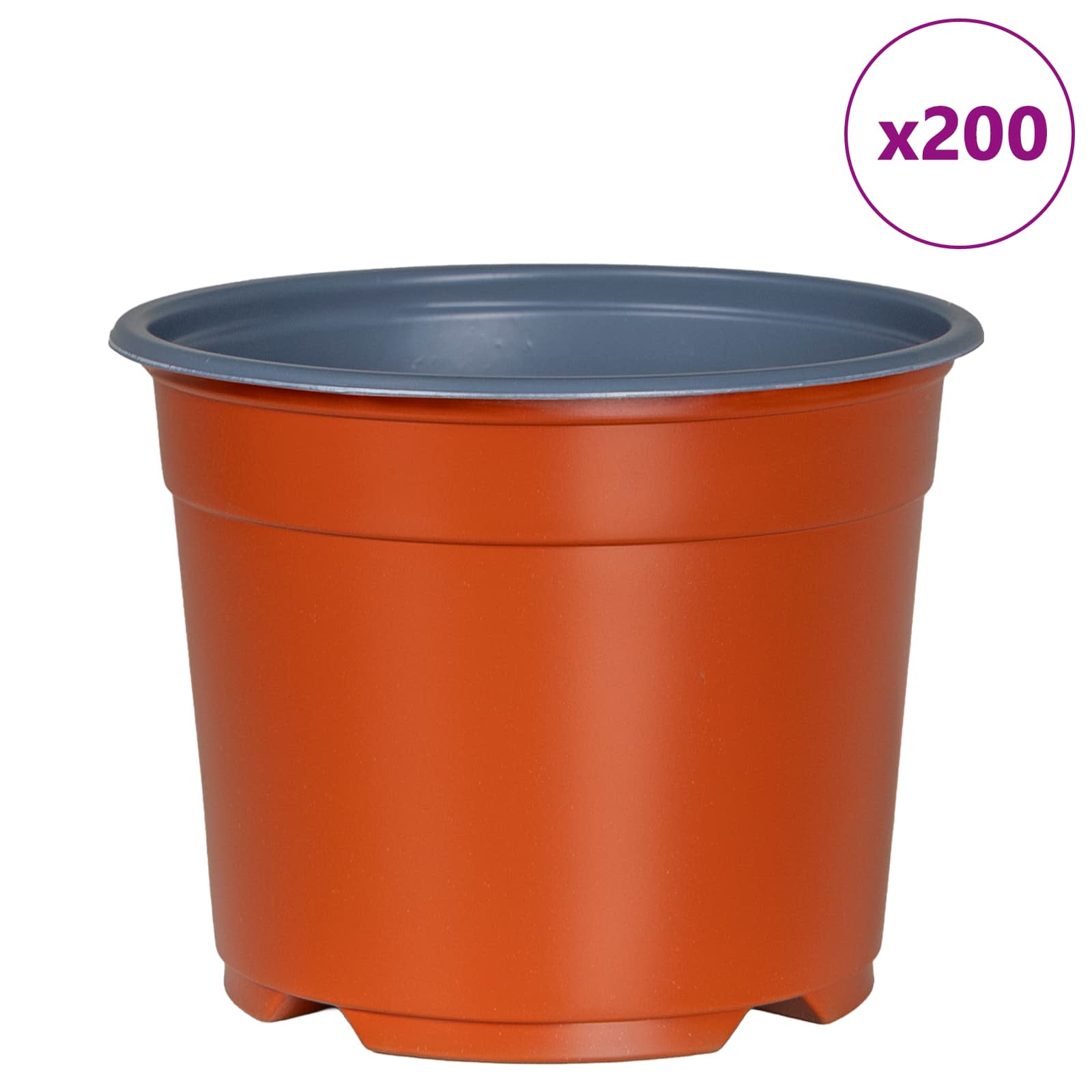 Okrugla saksija za cveće 200 pcs Terakota Ø 10 x 8 cm Plastika