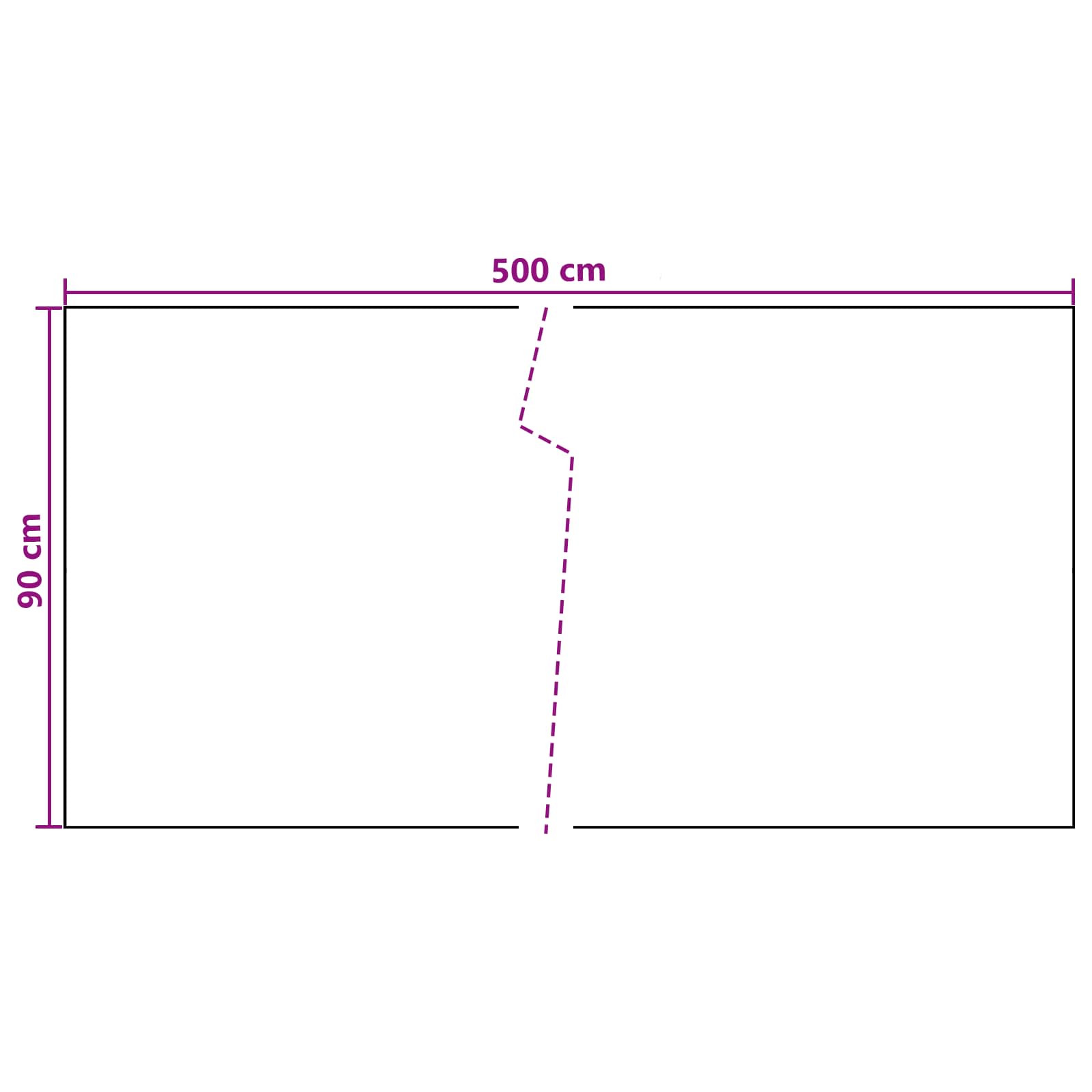 Balcony ekran Tamnosiva 500 x 90 cm poliratan