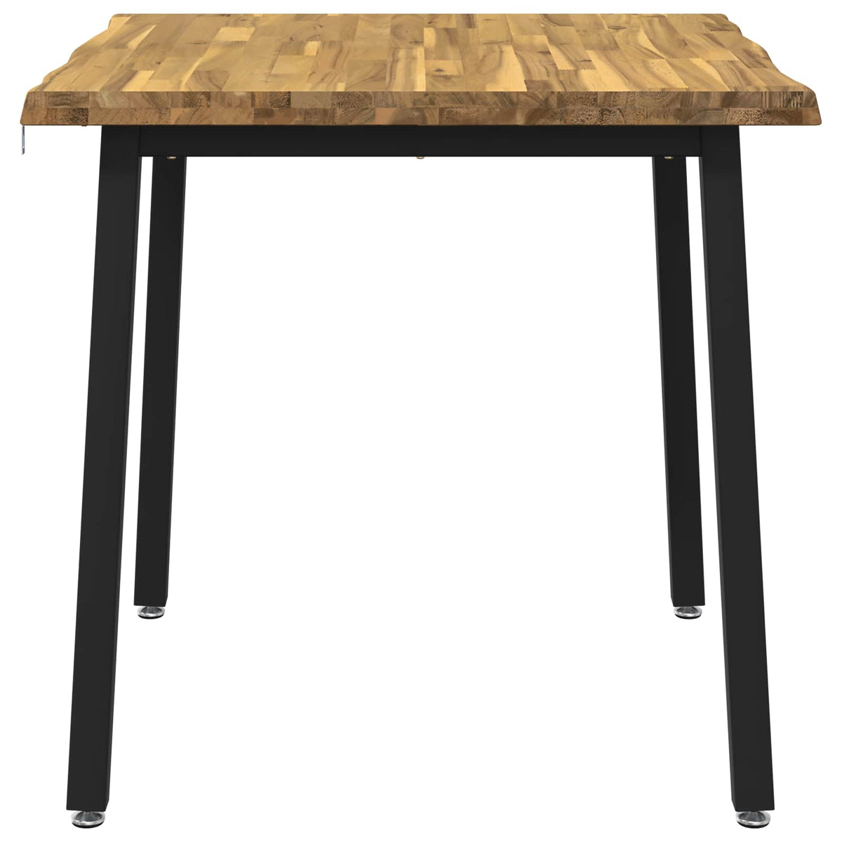 90 x 90 x 75 cm Čvrsto drvo akacije Bijela i crna Četvrtasti
