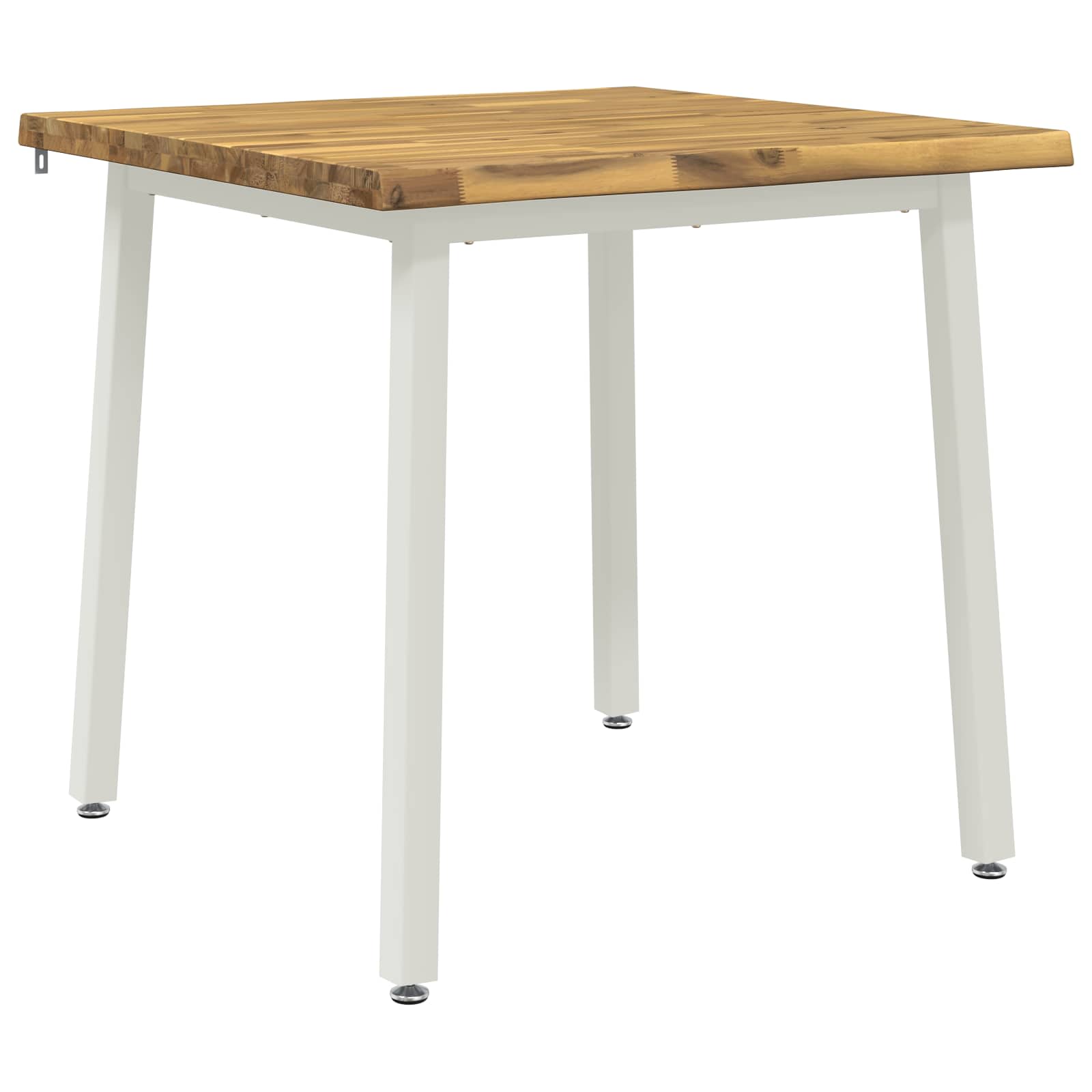 90 x 90 x 75 cm Čvrsto drvo akacije Bijela Četvrtasti