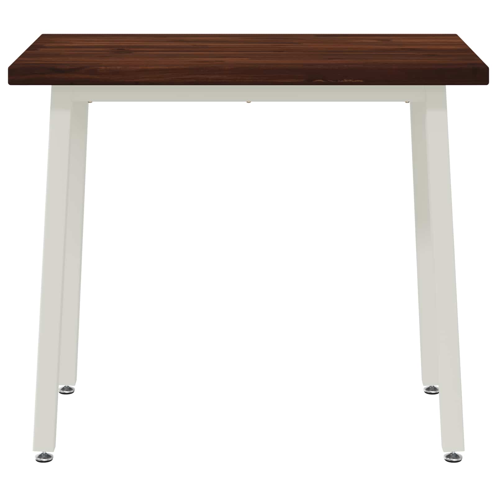90 x 55 x 75 cm Čvrsto drvo akacije Tamno smeđa i bijela