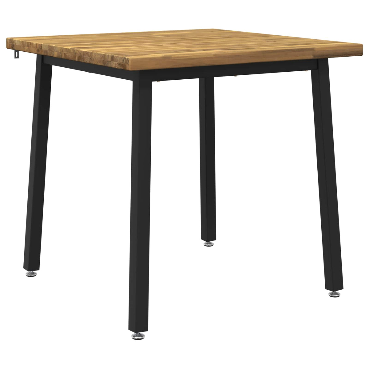 80 x 80 x 75 cm Čvrsto drvo akacije Bijela i crna Četvrtasti