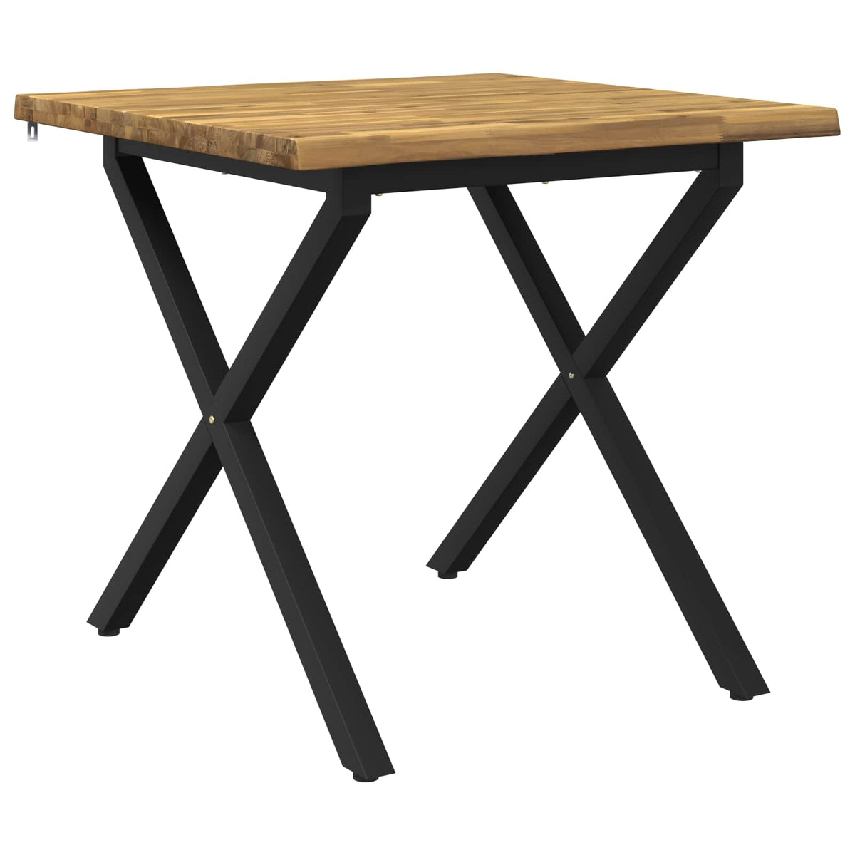 60 x 55 x 75 cm Čvrsto drvo akacije Bijela i crna Pravokutni