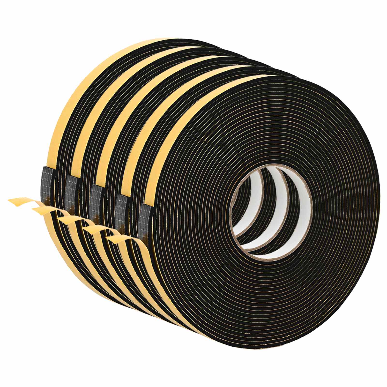 Samoljepljiva pjenasta traka 5 kom. Crna 10mm x 10m CR pjena