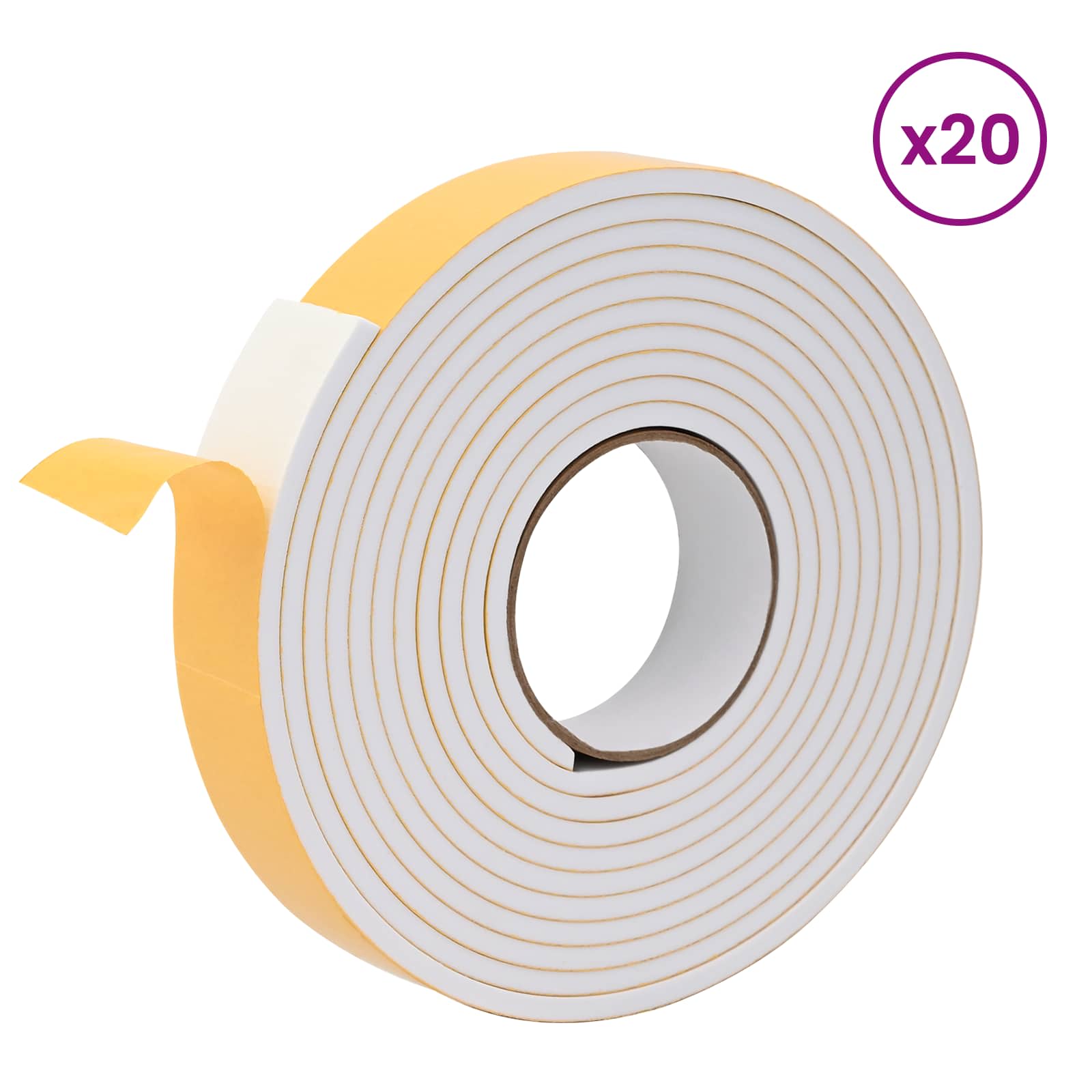 Samoljepljiva pjenasta traka 20 pcs Bijela 40mm x 5m CR pjena