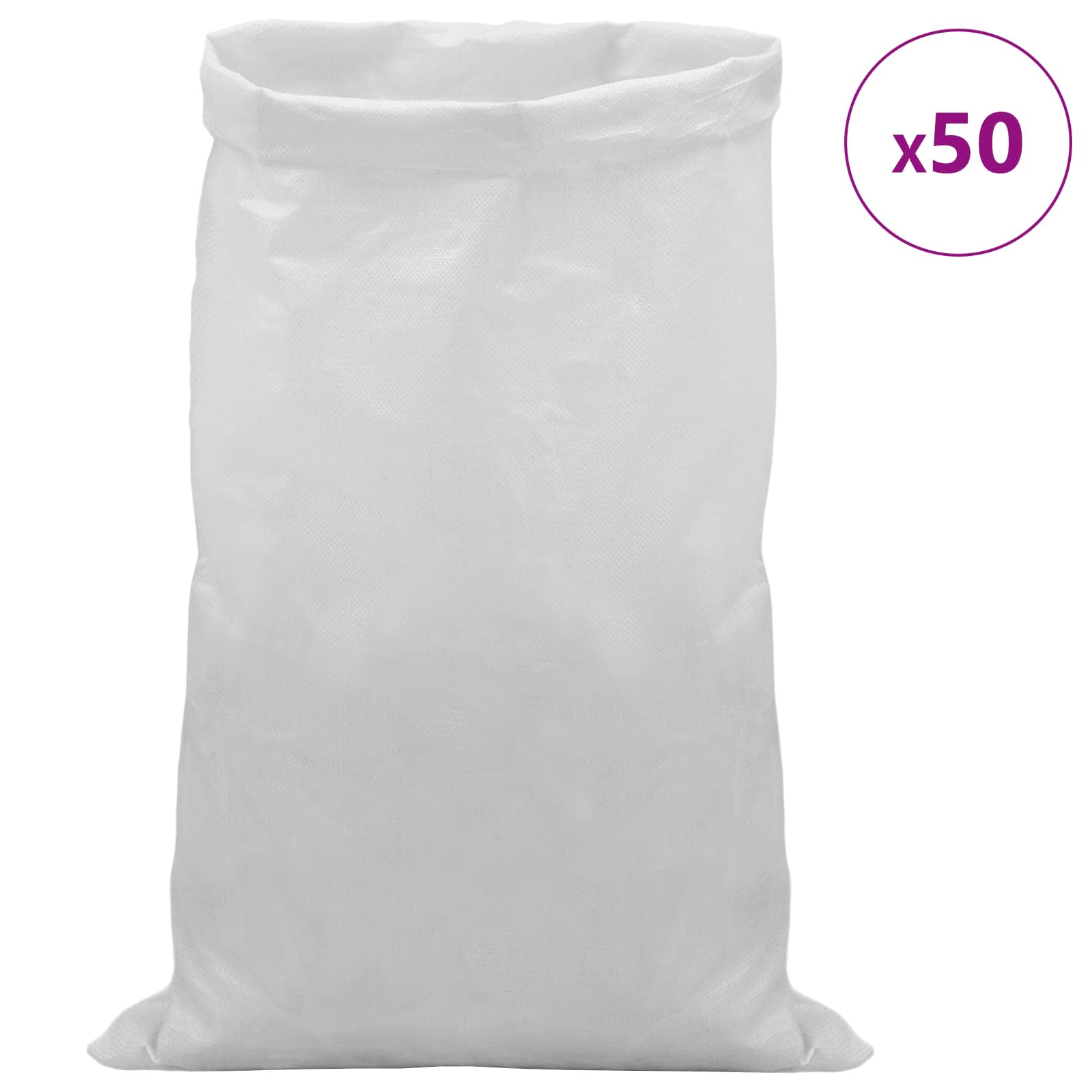 Tkanine vreće 50 pcs Bijela 60 x 110 cm PP