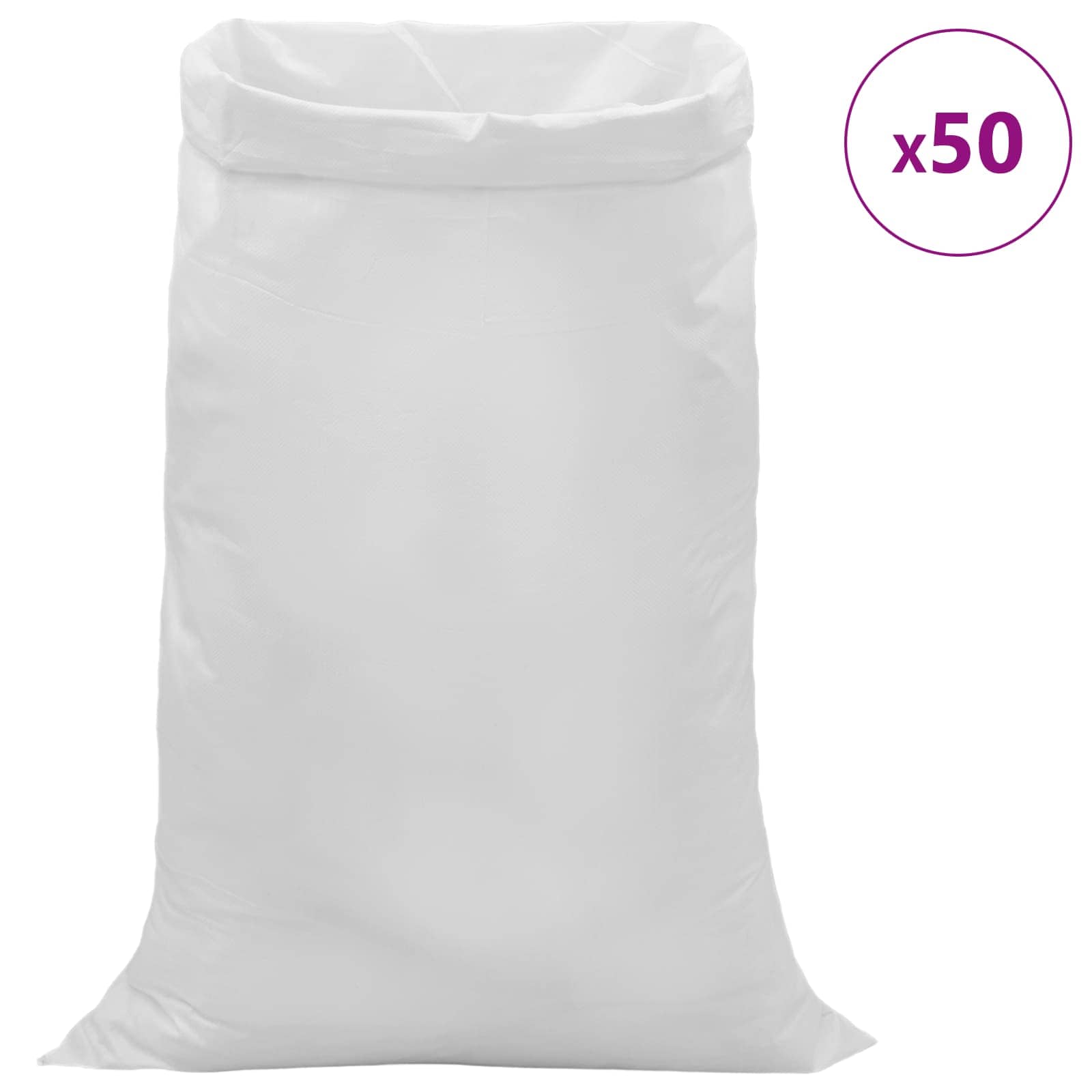 Tkanine vreće 50 pcs Bijela 100 x 150 cm PP