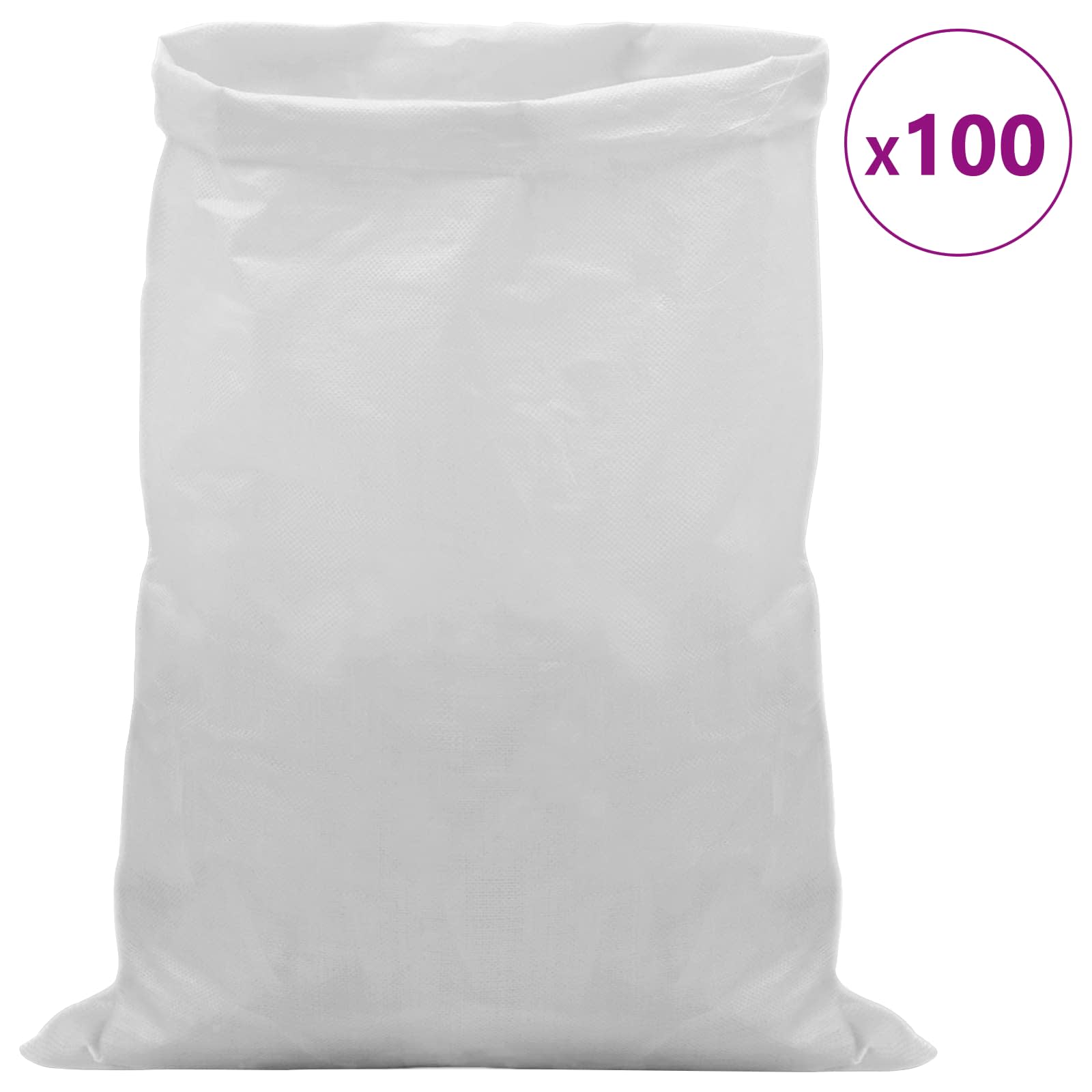 Tkanine vreće 100 pcs Bijela 50 x 80 cm PP