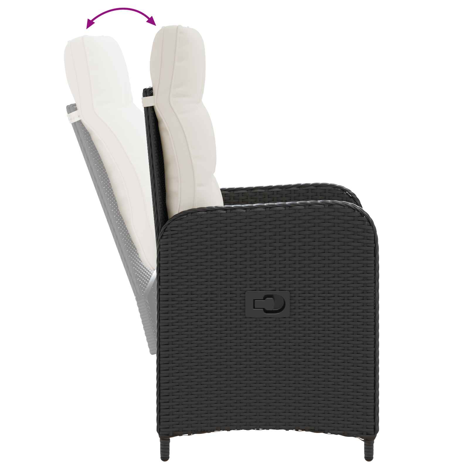 Vanjski set za objedovanje 5 pcs Crna i krem-bijela poliratan