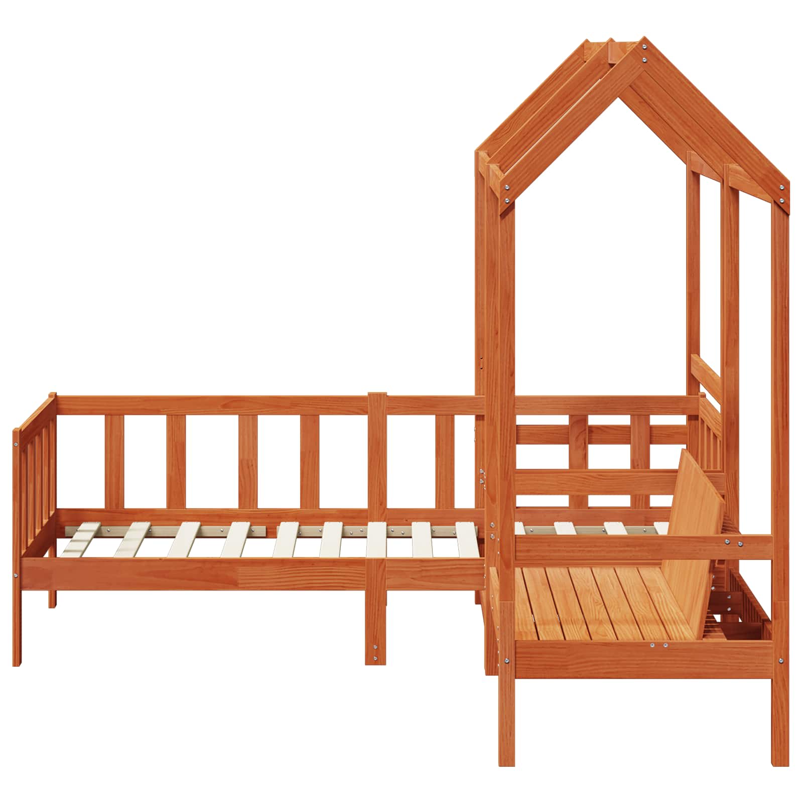 Set Dnevnog Kreveta Vosak Smeđa 90 x 200 cm Masivna borovina