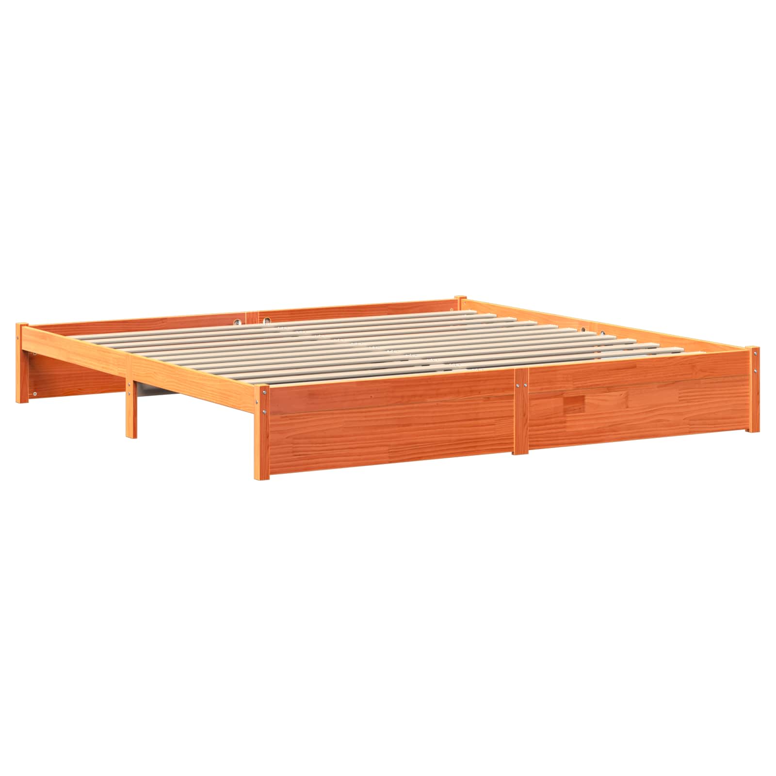 Krevet s policama s uzglavljem 2 pcs Vosak smeđa 200 x 200 cm