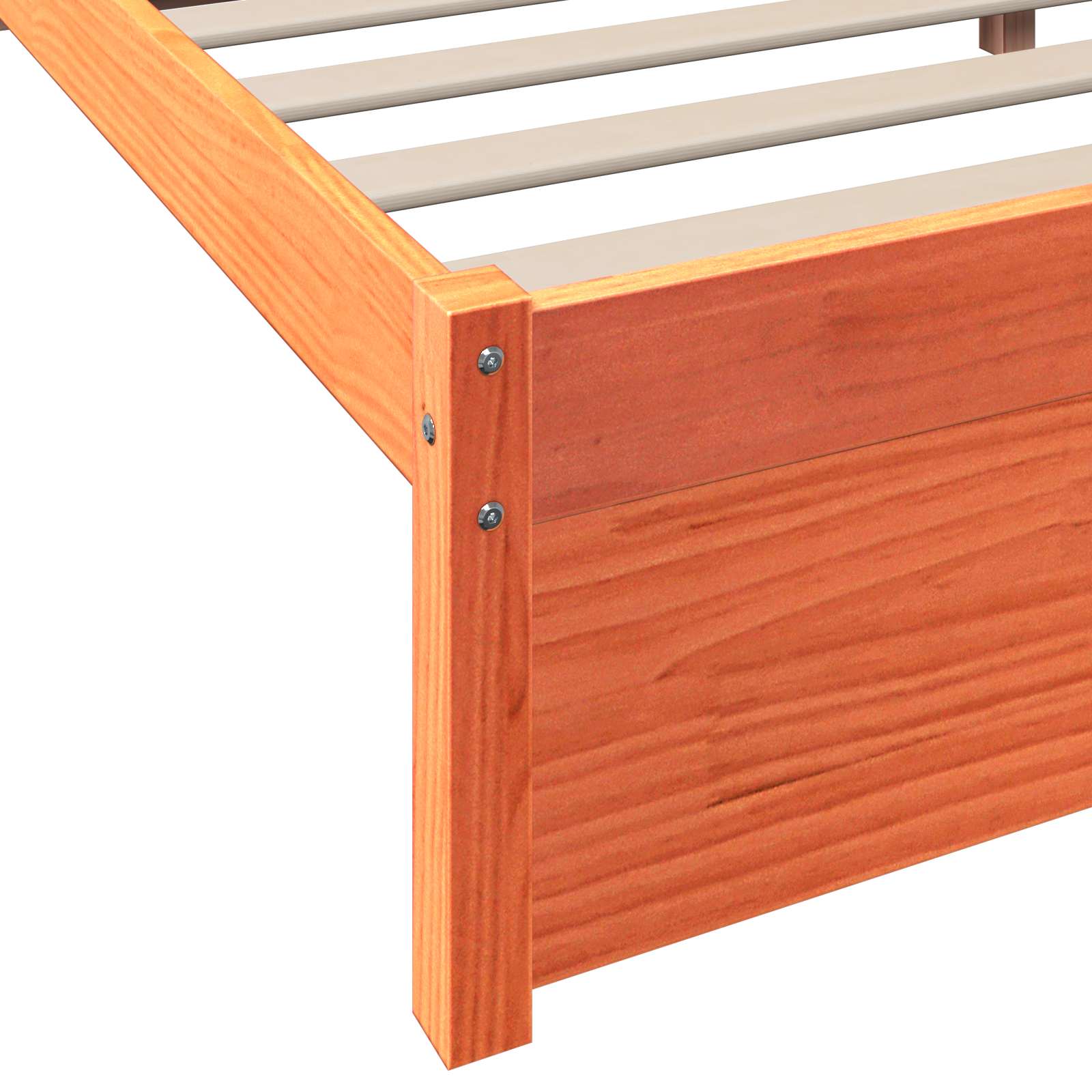 Krevet s policama s uzglavljem 2 pcs Vosak smeđa 200 x 160 cm