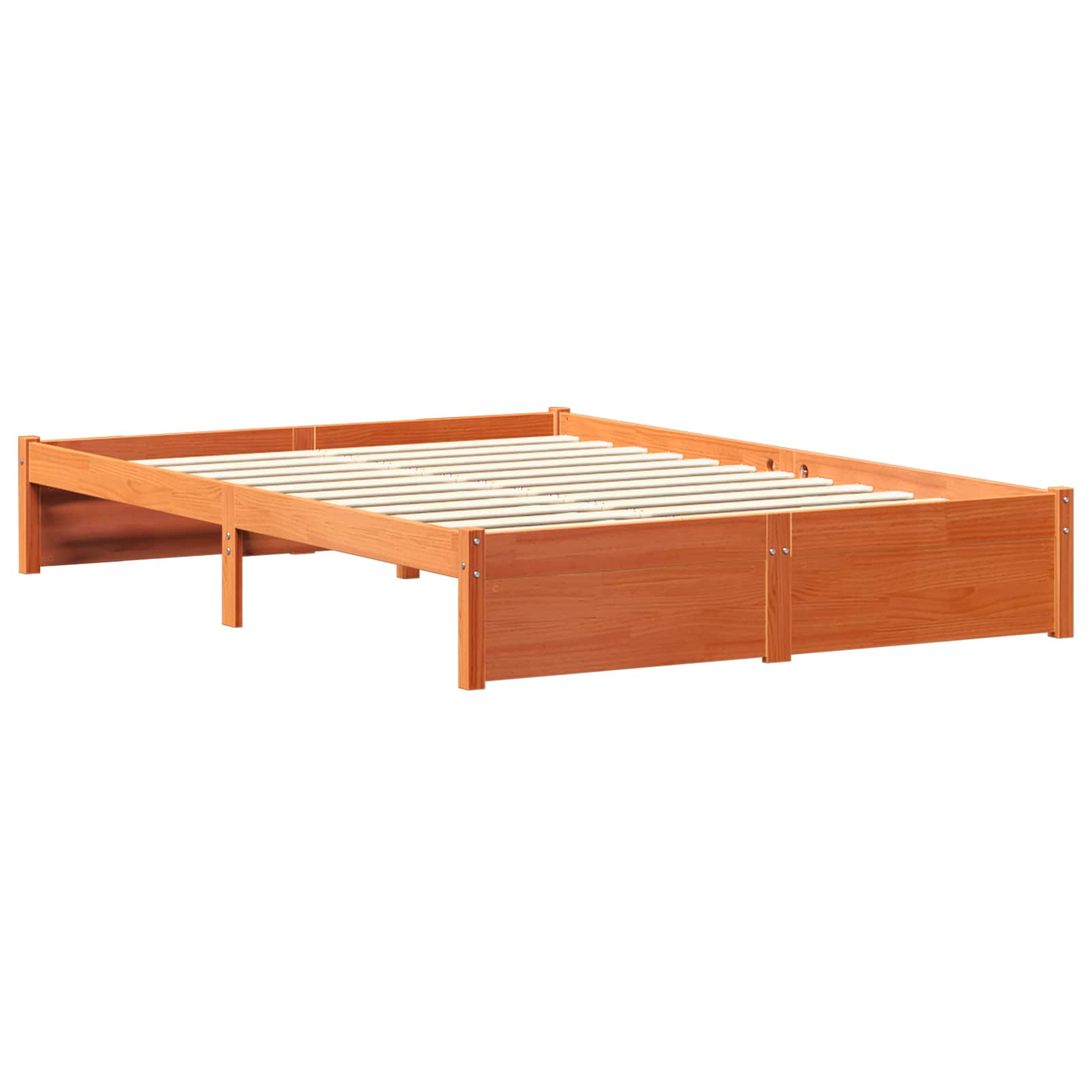 Krevet s policama s uzglavljem 2 pcs Vosak smeđa 200 x 160 cm
