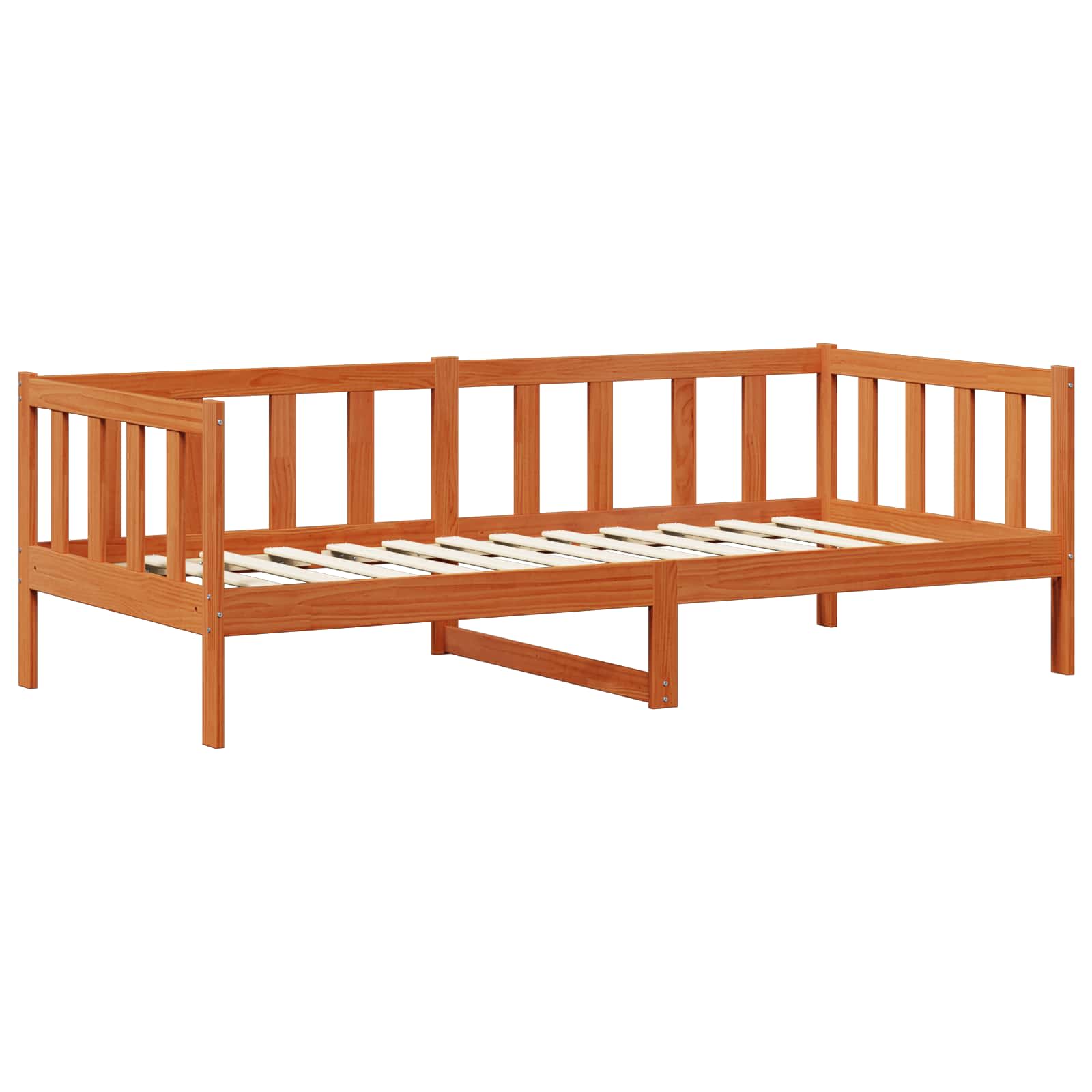 Dnevni krevet s madracem Vosak smeđa i bijela 90 x 200 cm
