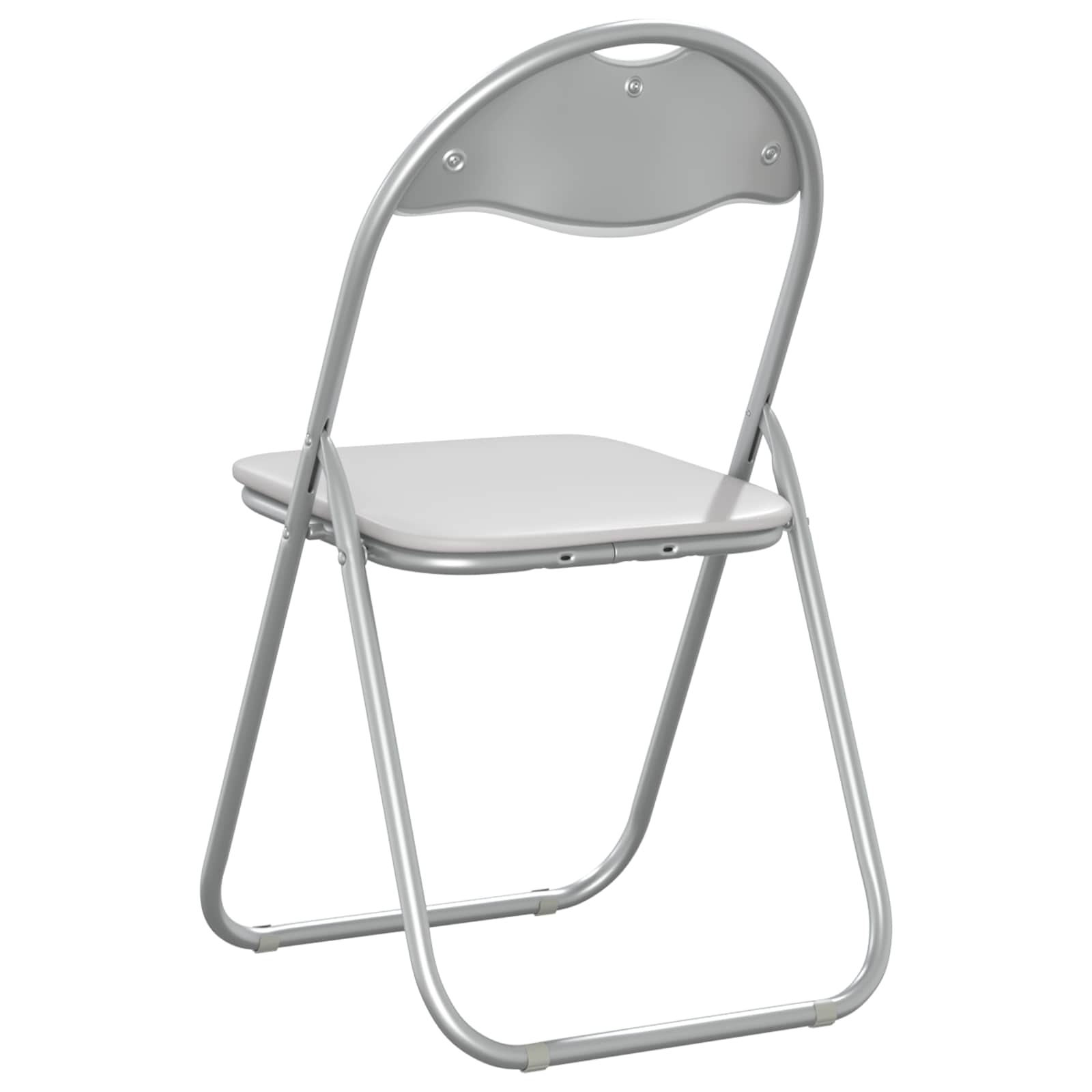 Sklopiva stolica 2 pcs Bijela i siva 48 x 43,5 x 81 cm