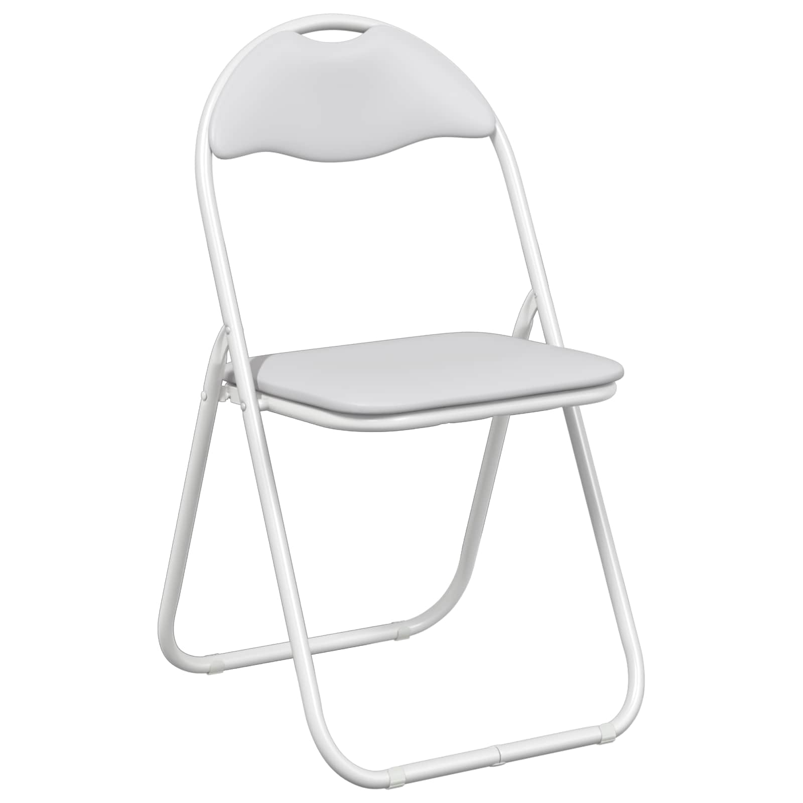 Sklopiva stolica 2 pcs Bijela i siva 48 x 43,5 x 81 cm