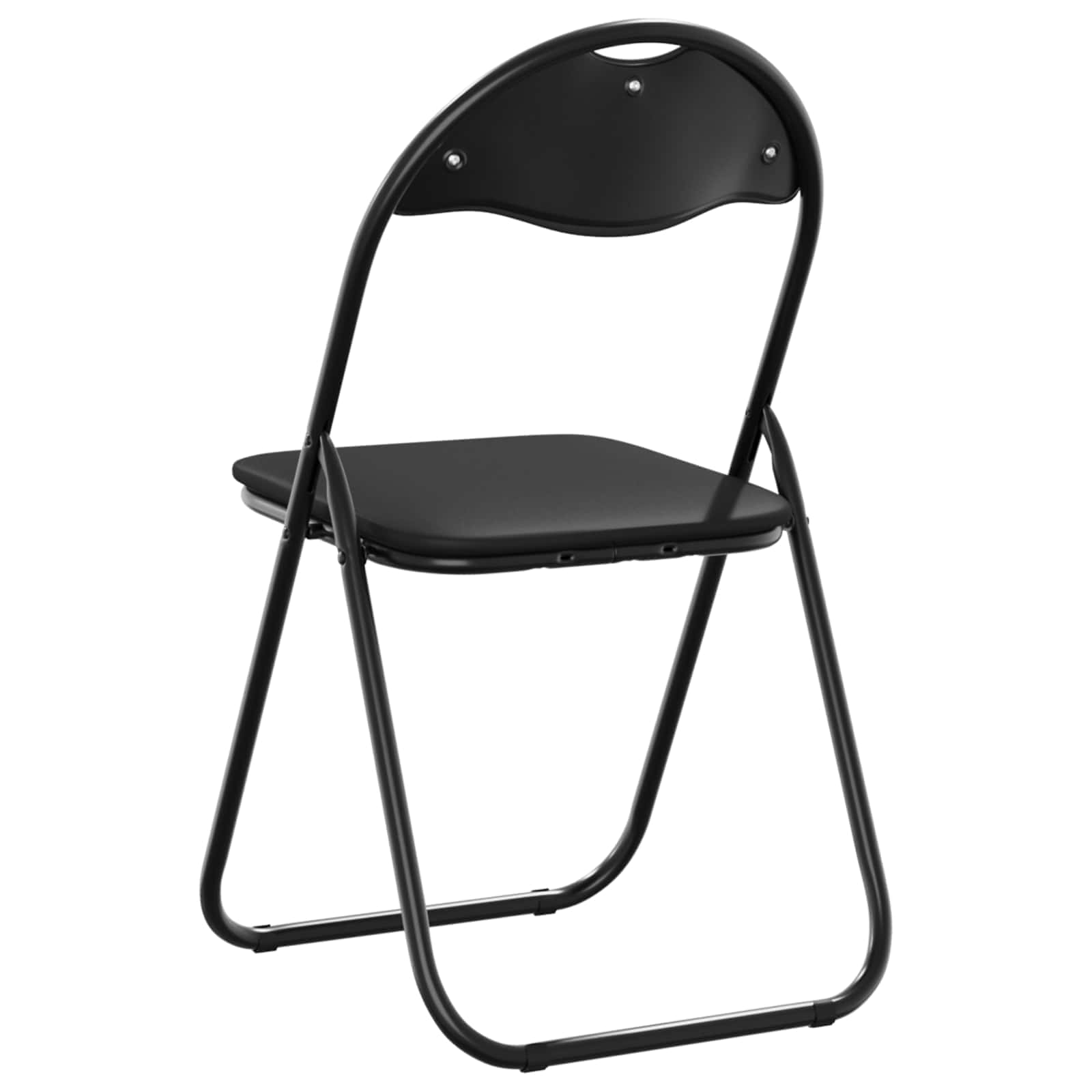 Sklopiva stolica 2 pcs Crna 48 x 43,5 x 81 cm Lažna koža