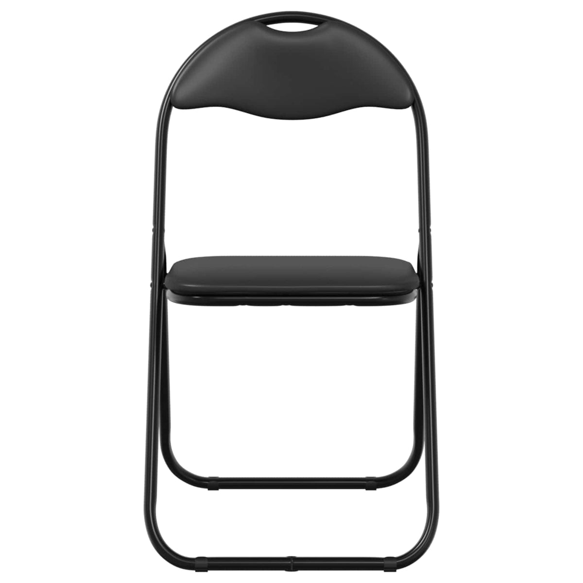 Sklopiva stolica 2 pcs Crna 48 x 43,5 x 81 cm Lažna koža
