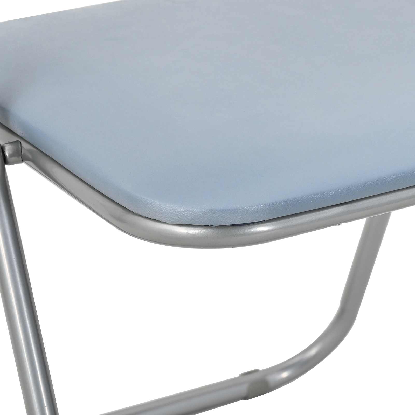 Sklopiva stolica 8 pcs Sivi 48 x 43,5 x 81 cm Lažna koža