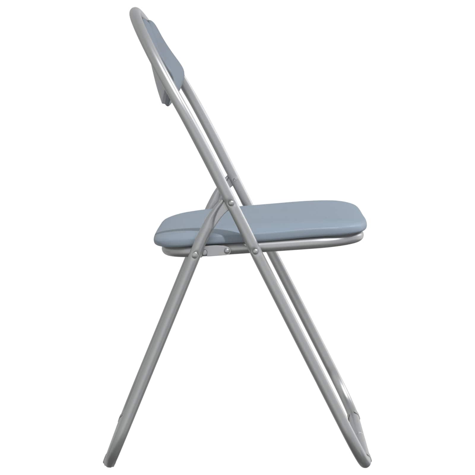 Sklopiva stolica 8 pcs Sivi 48 x 43,5 x 81 cm Lažna koža