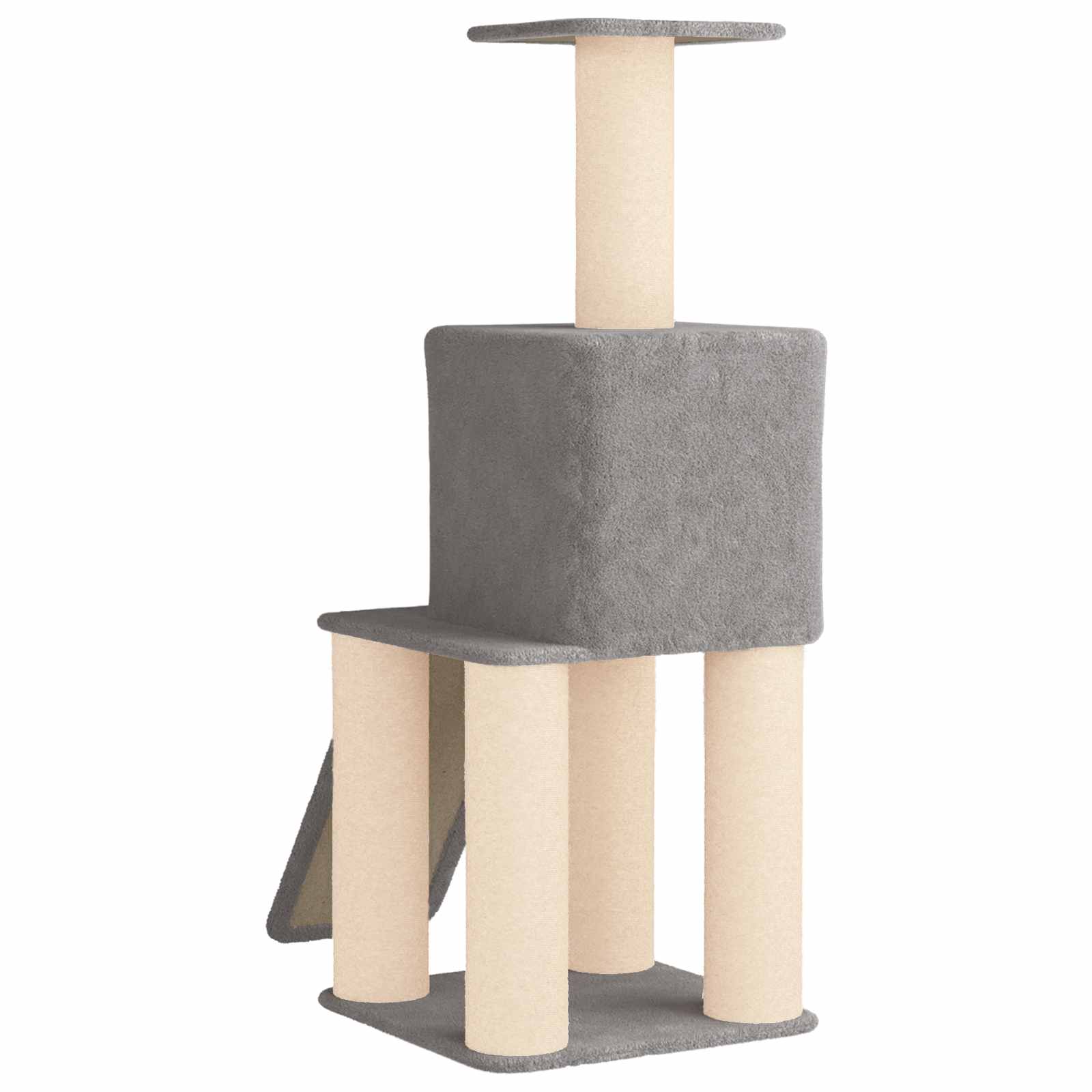 Mačje drvo s sisalnim postoljima za grebanje Svjetlosiva 146 cm
